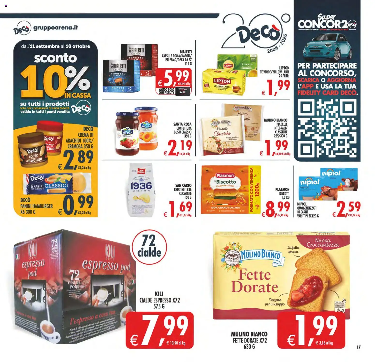 Volantino Decò del 02/10/2026 | Pagina: 17 | Prodotti: Tè, Patatine, Tè verde, Cialde