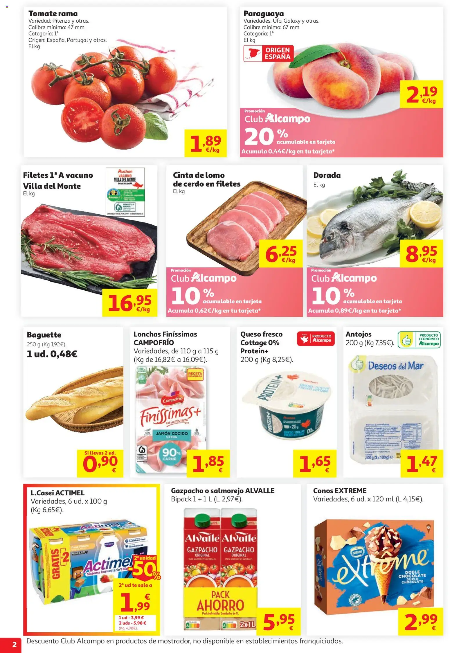 Alcampo - Supermercado Nacional │ válido desde el 30/06/2026 | Página: 2 | Productos: Jamón, Jamón cocido, Cerdo, Gazpacho