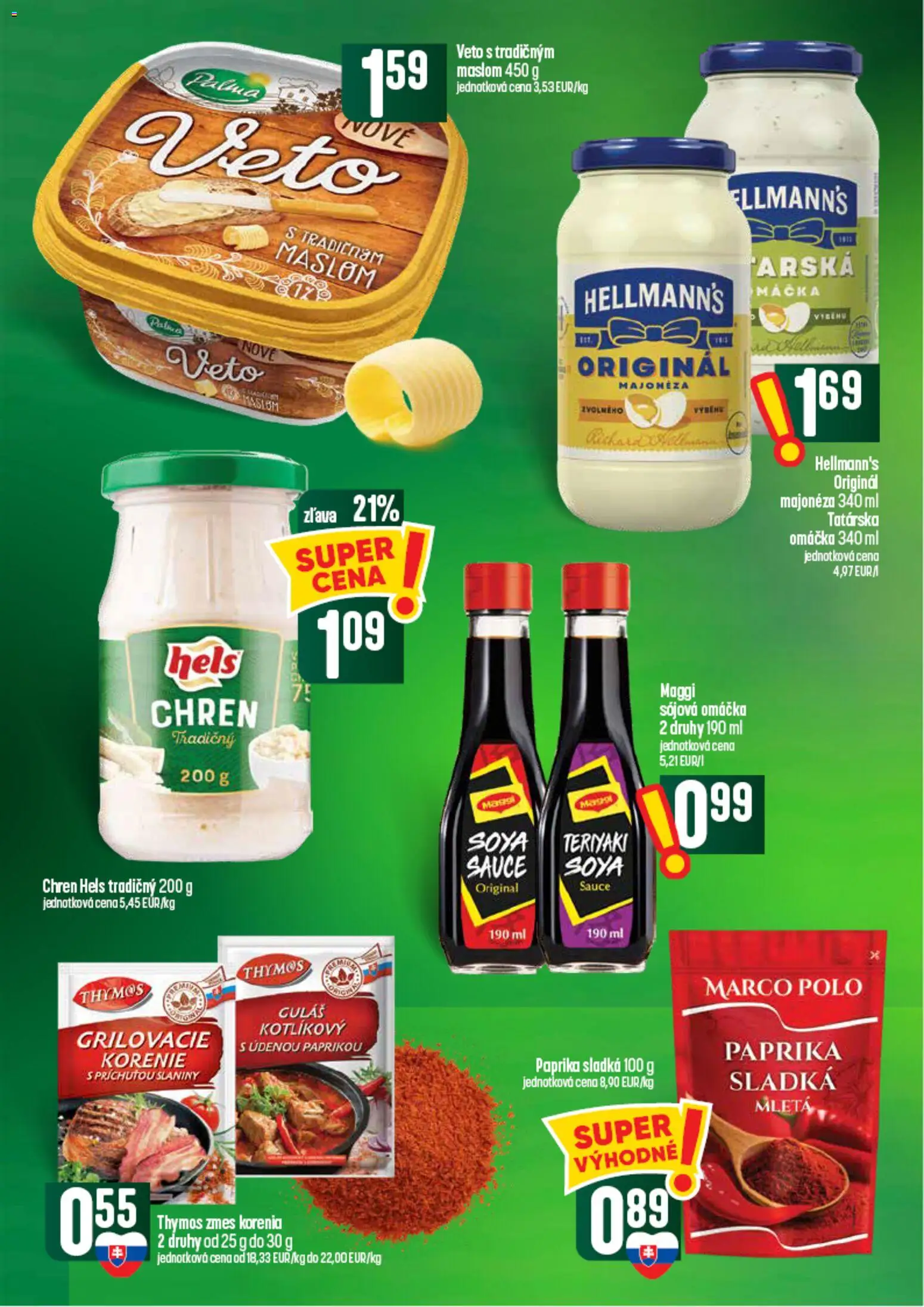 Nové COOP Jednota akcie – leták je platný od 03.09.2026 | Strana: 34 | Produkty: Paprika, Korenie, Omáčka, Sójová omáčka