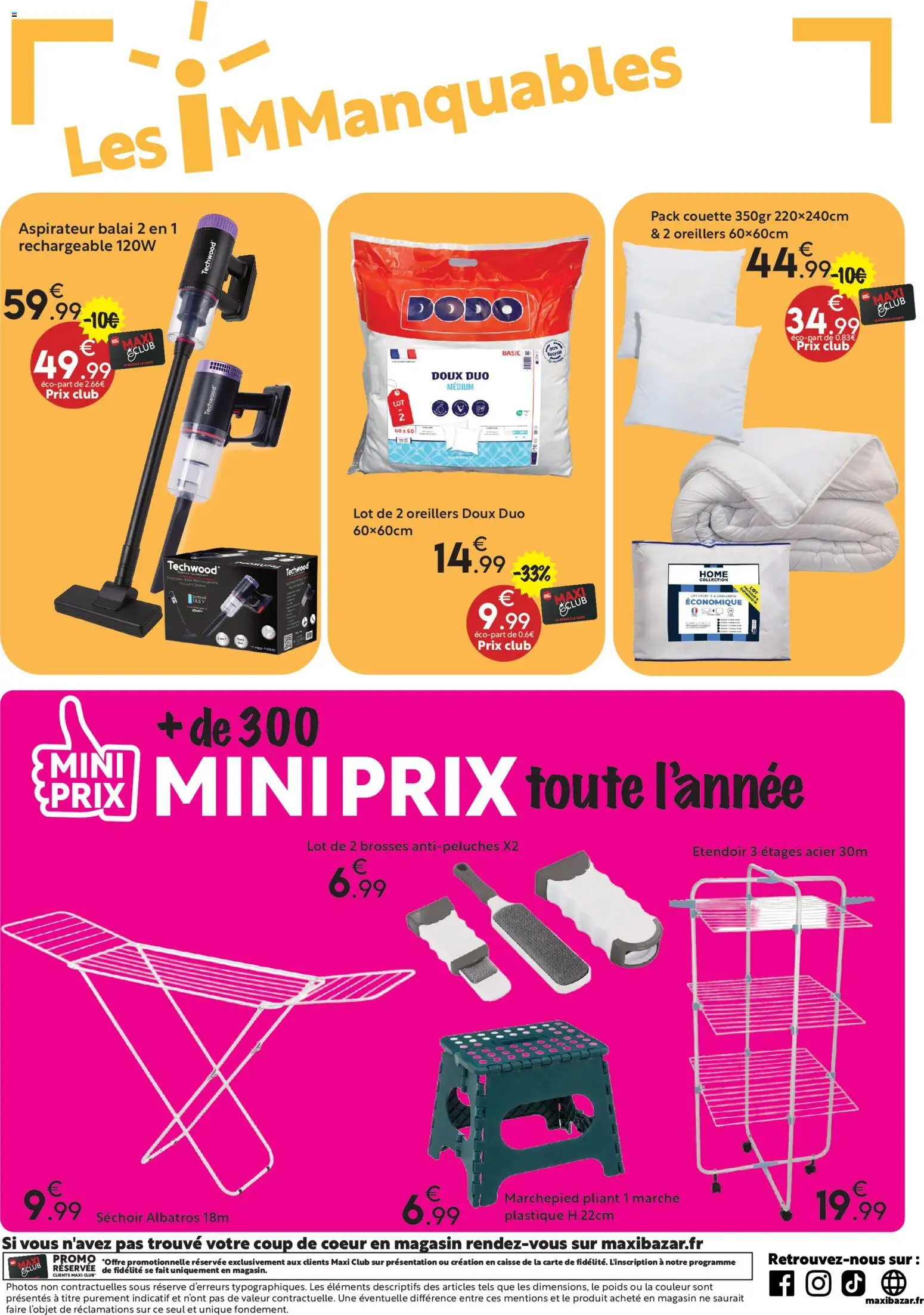 {H1} | Page: 17 | Produits: Poids, Balai, Aspirateur balai, Couette