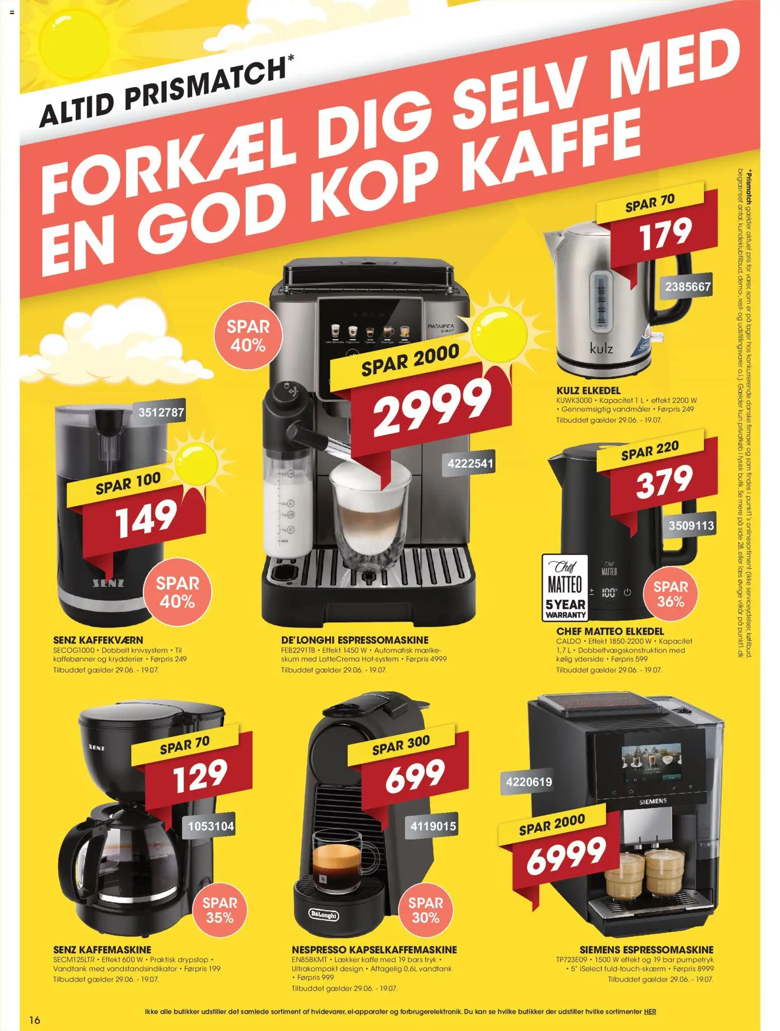 Punkt1 tilbudsavis – gyldig fra 29/06/2026 | Side: 16 | Produkter: Kaffe, Søm, Kaffemaskine