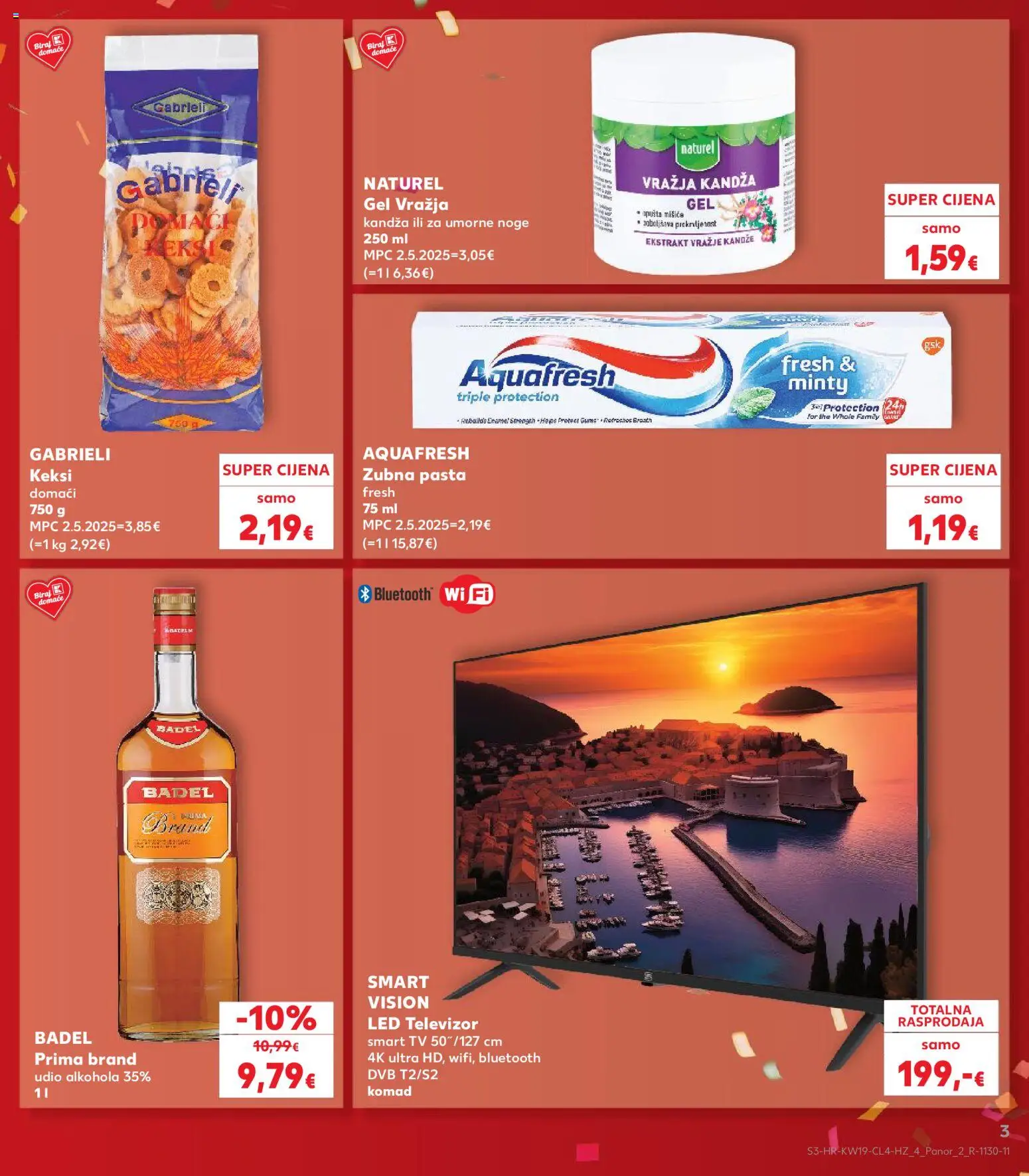 Kaufland katalog | vrijedi od 06.05.2026 | Stranica: 3 | Proizvodi: Keksi, Pasta, Tv, Televizor