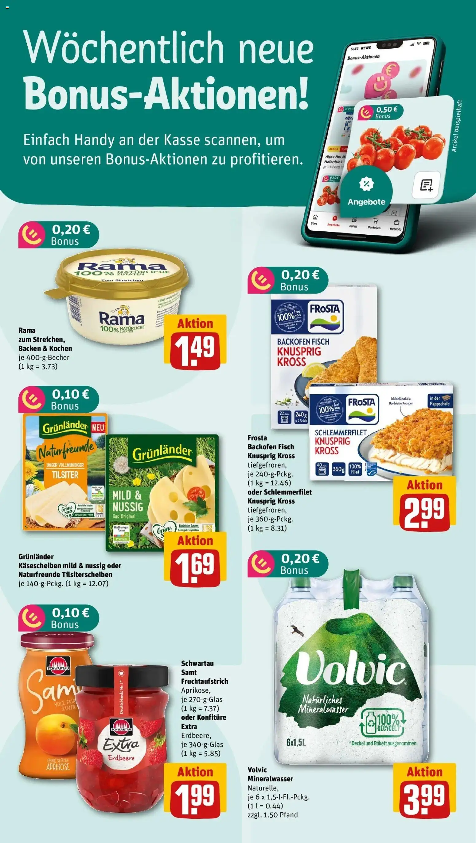 Rewe prospekt Bielefeld	 – gültig ab 22.02.2026 | Seite: 2 | Produkte: Rama, Schwartau samt, Frosta, Grunlander