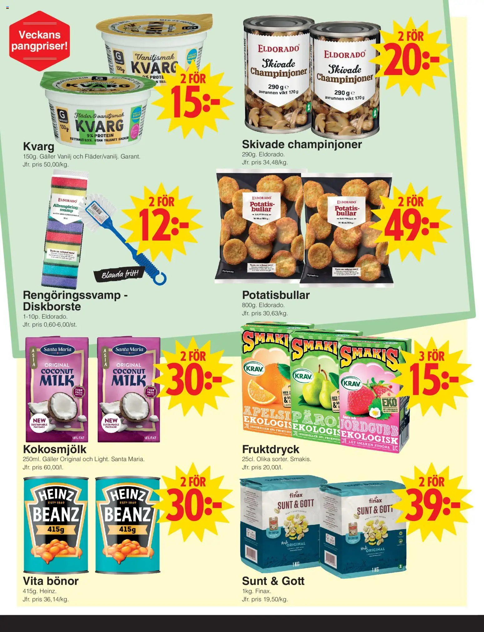 Matöppet reklamblad aktuell från 31/08/2026 | Sida: 2 | Produkter: Diskborste, Potatisbullar, Potatis, Protein