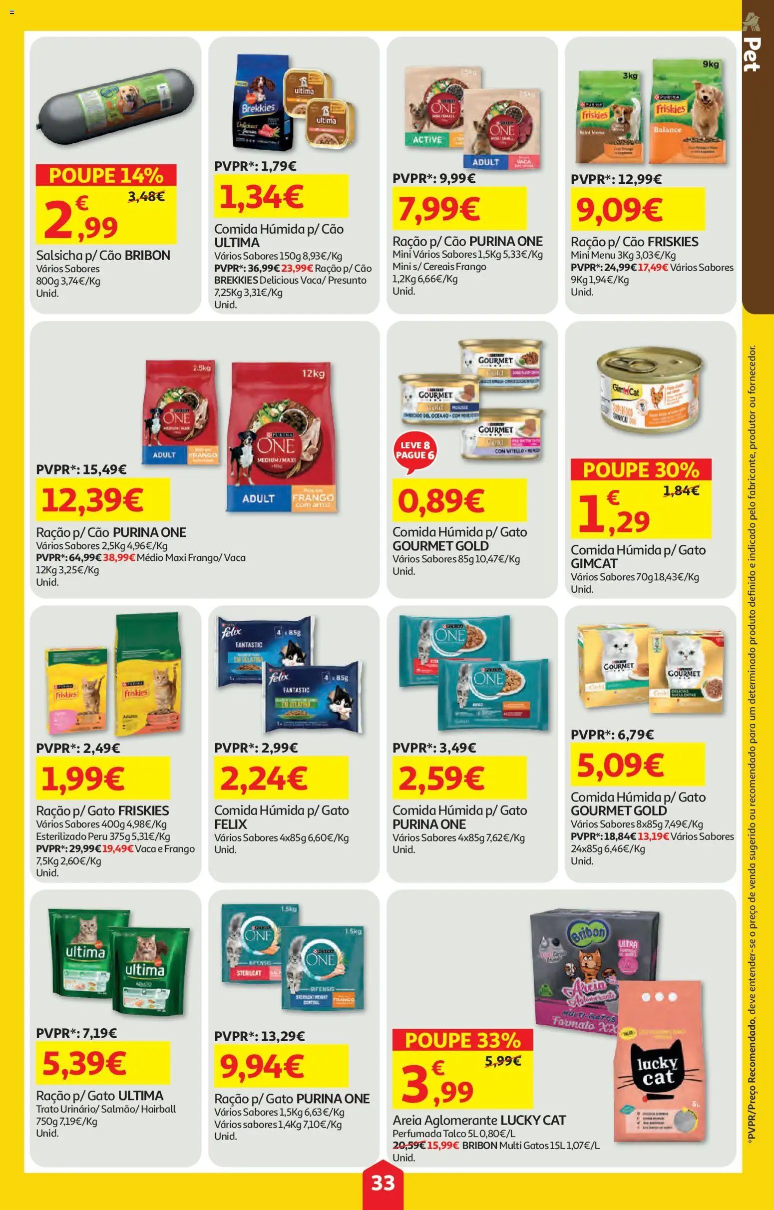 Auchan folheto │ válido de 09/07/2026 | Página: 33 | Produtos: Purina one, Frango, Salsicha, Cereais