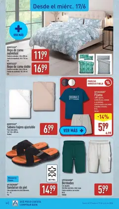 Vista previa Aldi folleto Península válido desde el 15.06.2026 | Página: 20 | Productos: Edredón, Bermudas, Funda, Κασέρι