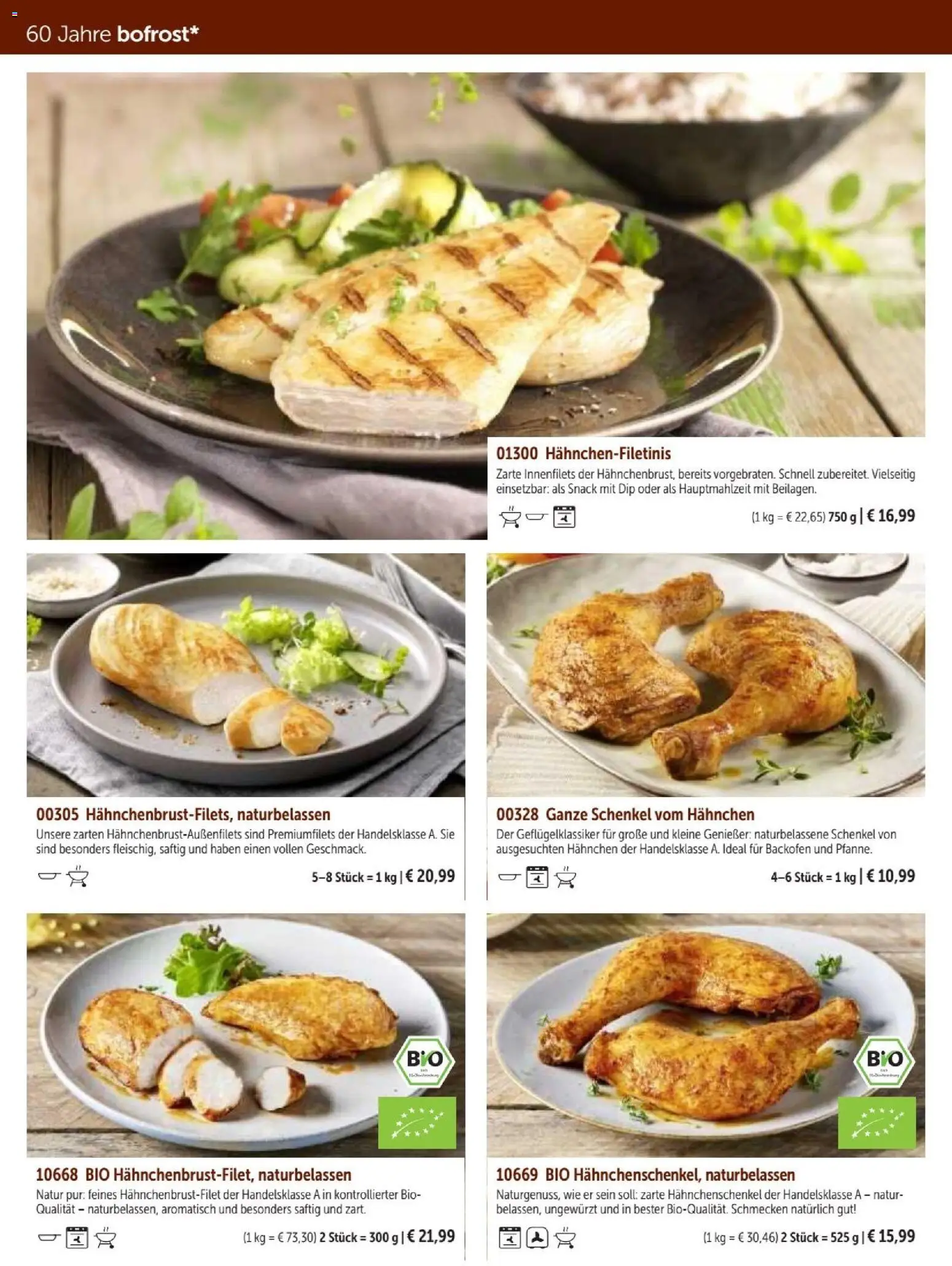 Bofrost Katalog – gültig ab 07.09.2026 | Seite: 70 | Produkte: Hahnchen, Hahnchenschenkel, Backofen