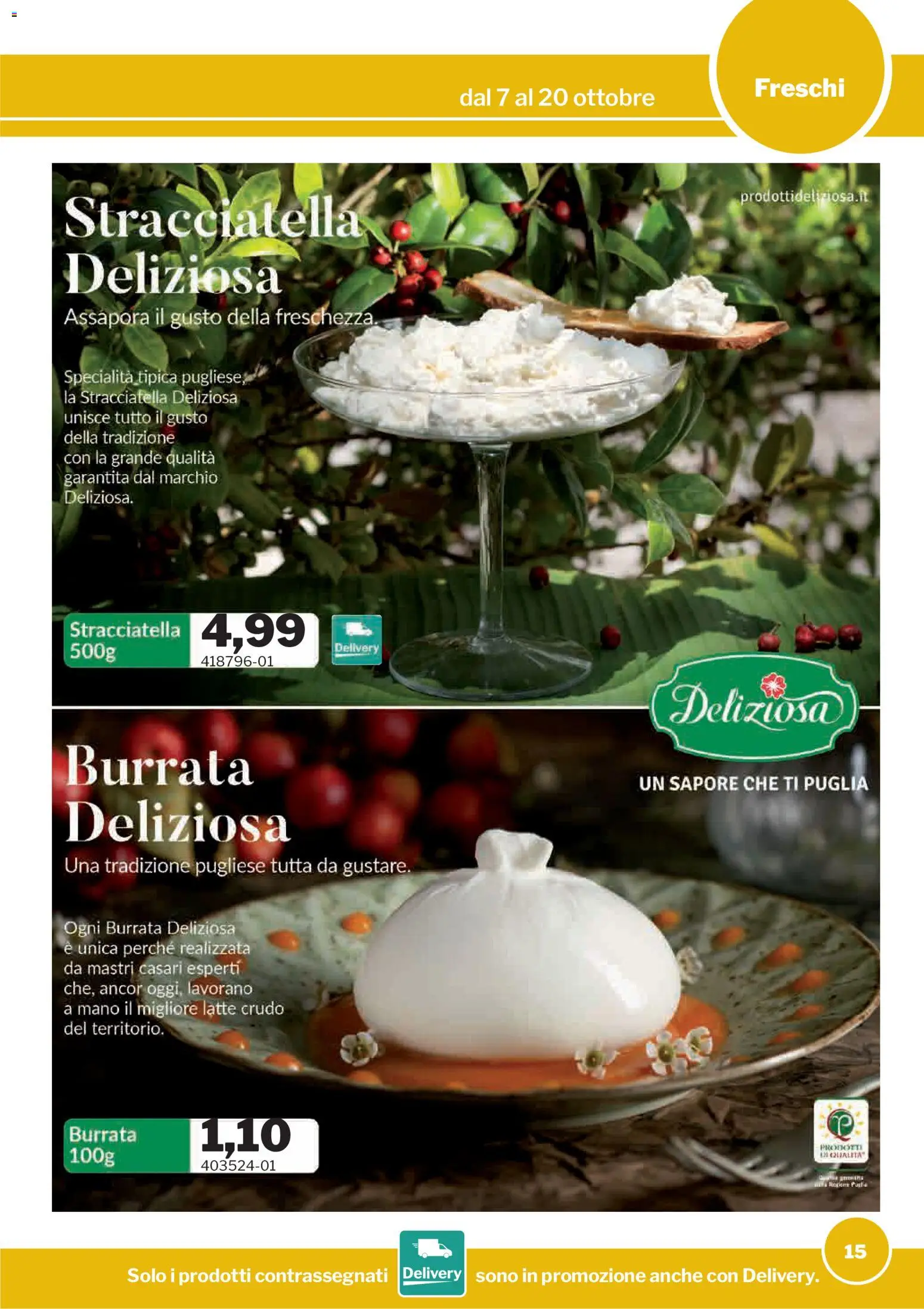 Volantino Sogegross del 07/10/2026 | Pagina: 15 | Prodotti: Latte, Specialità, Burrata, Stracciatella