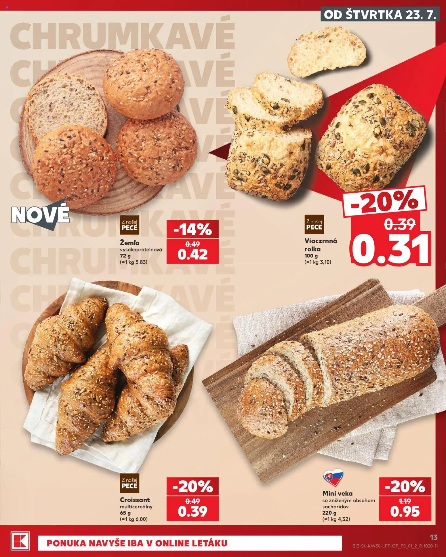 Nové Kaufland akcie – leták je platný od 23.07.2026 | Strana: 13 | Produkty: Croissant