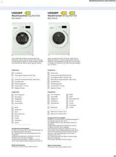 Ikea Elektrogeräte ab 10.04.2026 gültig | Seite: 97 | Produkte: Trockner, Waschmaschine, Waschtrockner, Jeans
