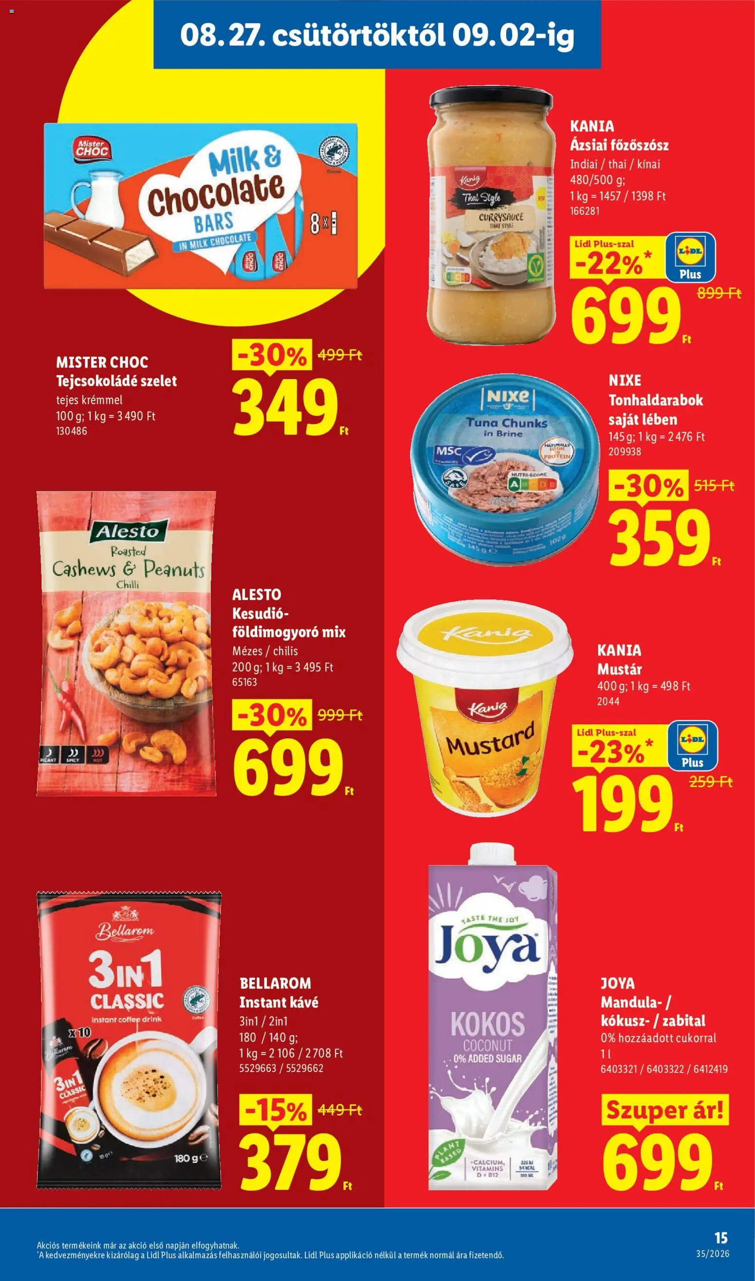 Lidl akciós ujság - amely érvényes a következő dátumtól: 2026.08.27. | Oldal: 15