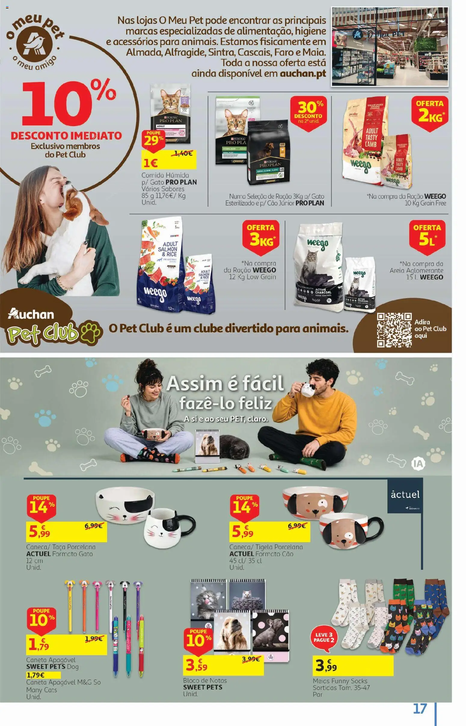 Auchan folheto - Cozinhar com prazer │ válido de 22/09/2026 | Página: 17 | Produtos: Areia, Ração, Tigela, Meias