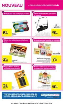 Carrefour - Prévisualisation de Wellness water Framboise citron, Mélange granulaire innovant pour boisson. Permet de réaliser jusqu'à 1L de boisson finie. Existe en différents goûts. valide à partir de 07/07/2026 | Page: 11
