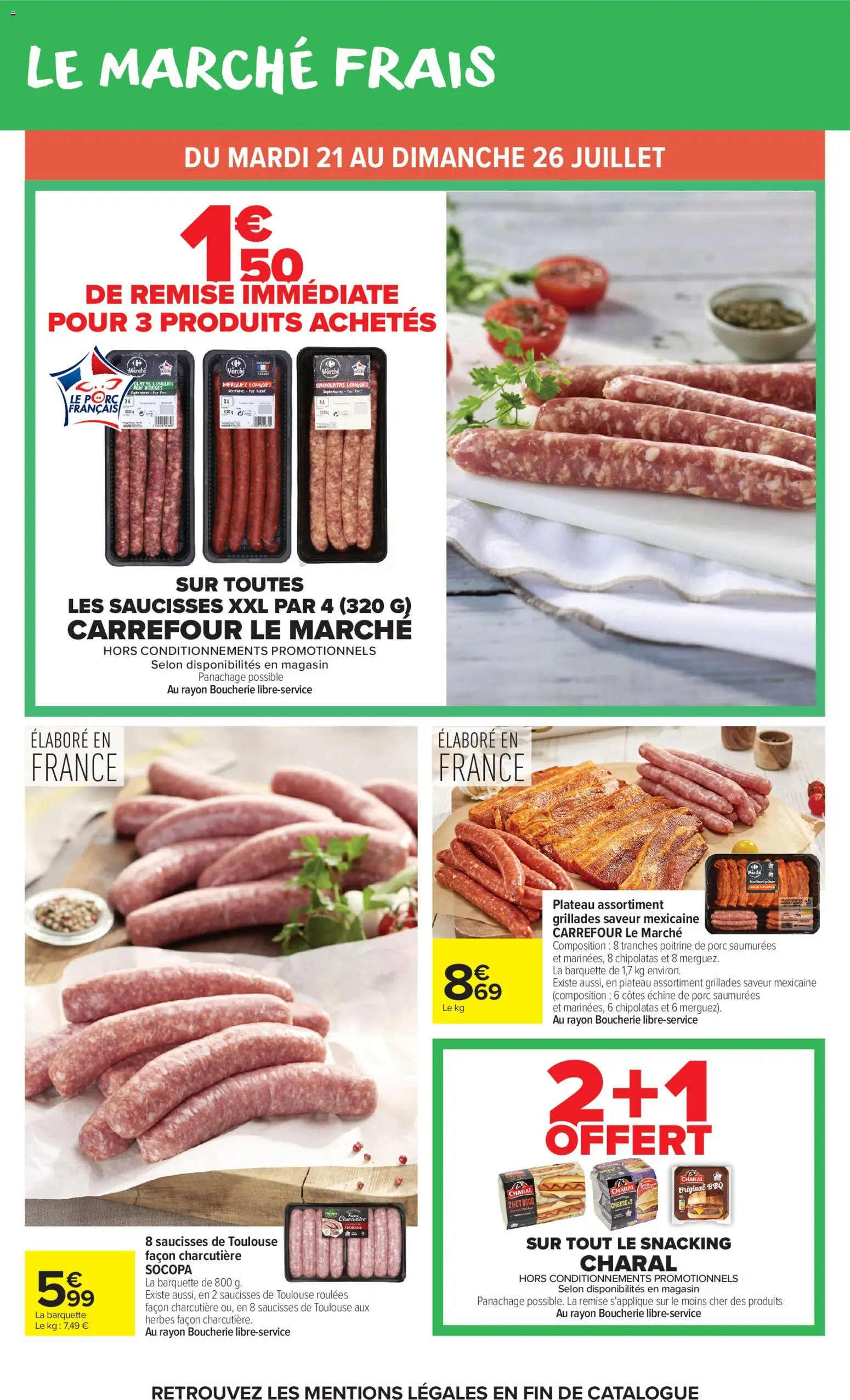{H1} | Page: 19 | Produits: Plateau, Poitrine de porc, Merguez, Porc