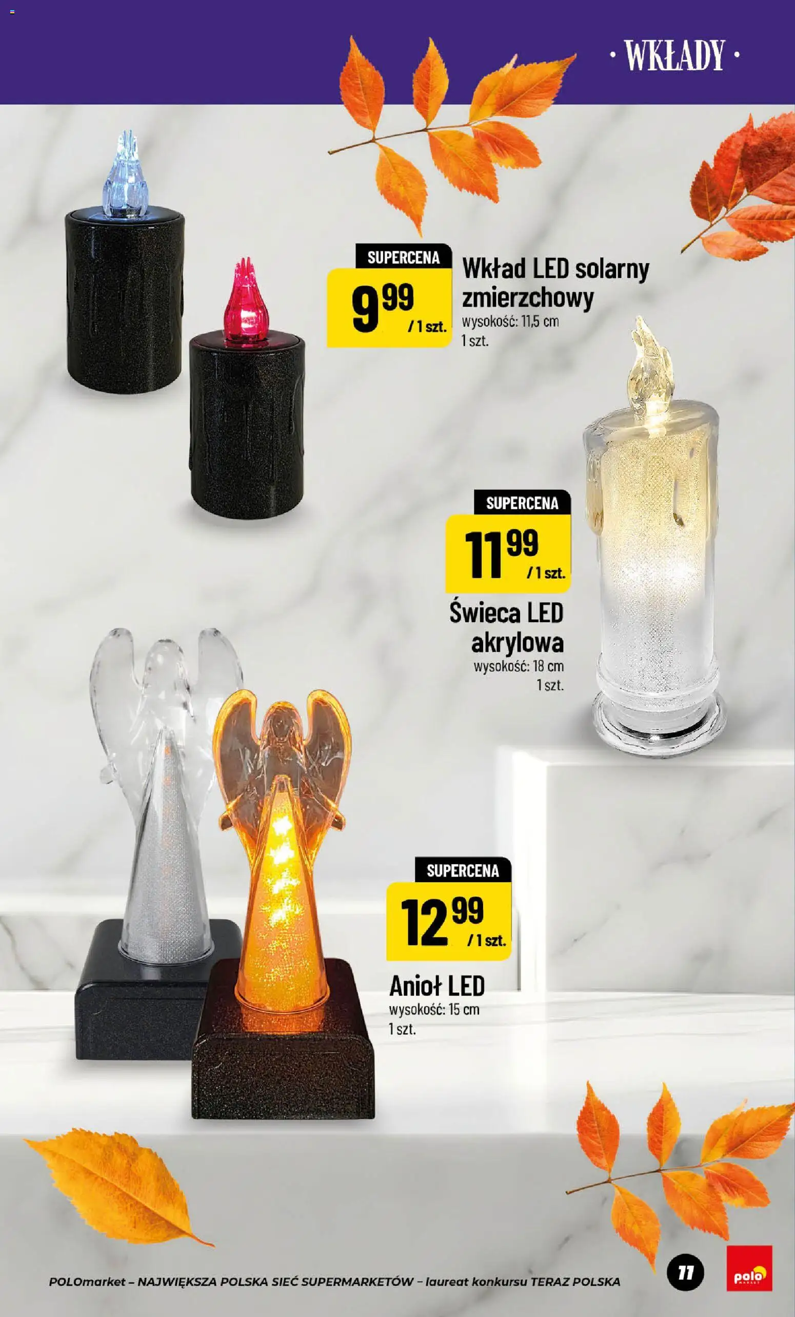 POLOmarket gazetka - Znicze od 11.09.2026 | Strona: 11 | Produkty: Świeca