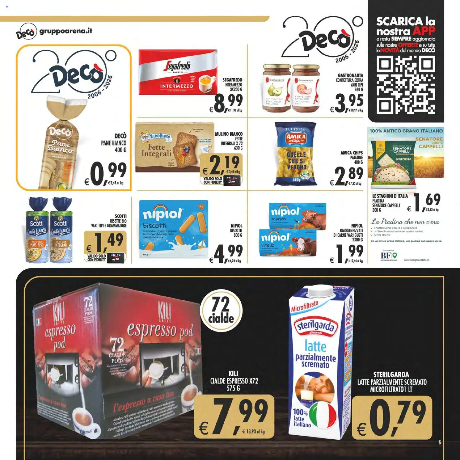 Volantino Decò del 08.05.2026 | Pagina: 5 | Prodotti: Pane, Riso, Patatine, Biscotti