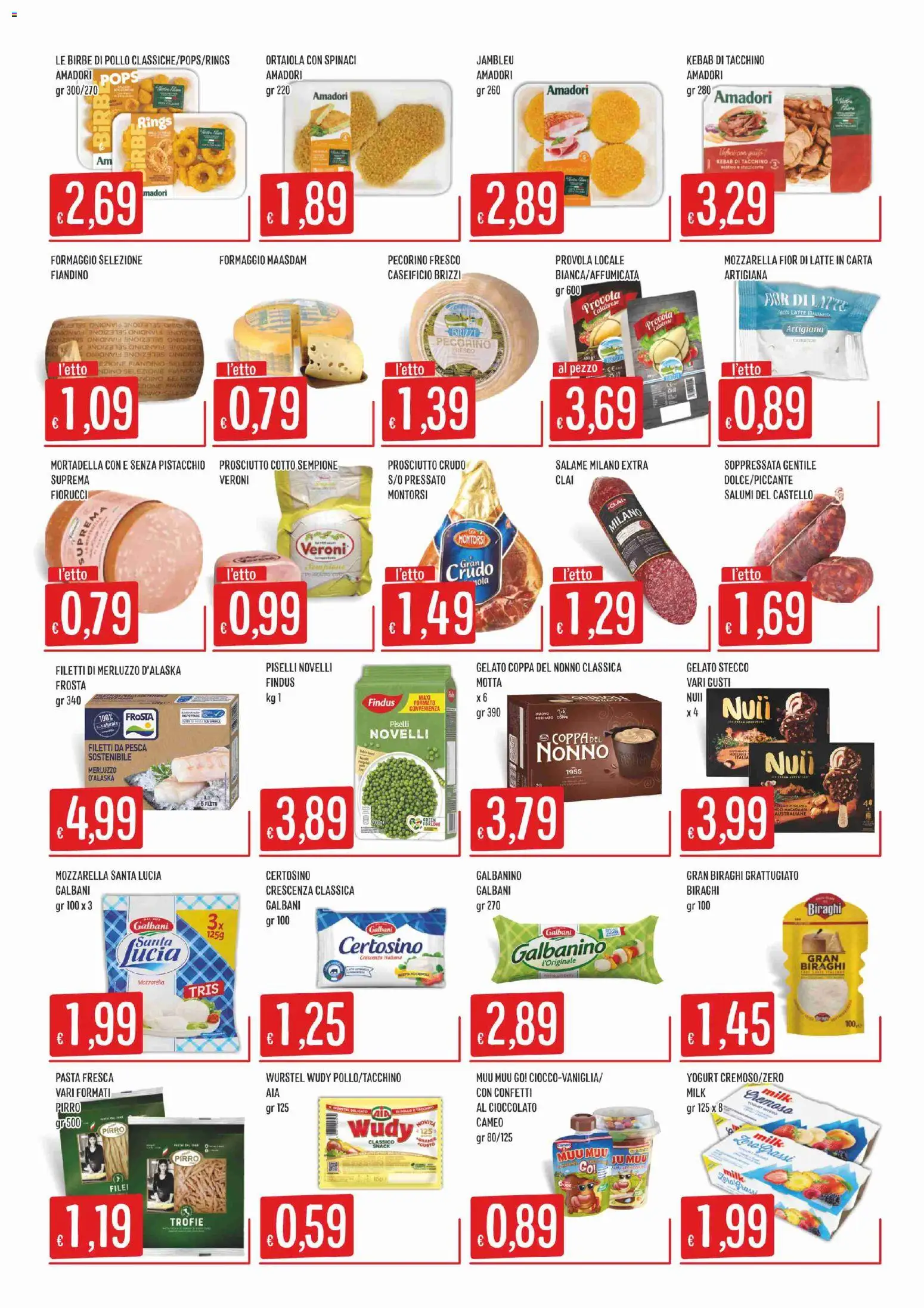 Volantino SISA del 11.06.2026 | Pagina: 2 | Prodotti: Prosciutto Cotto, Pasta, Mortadella, Crescenza