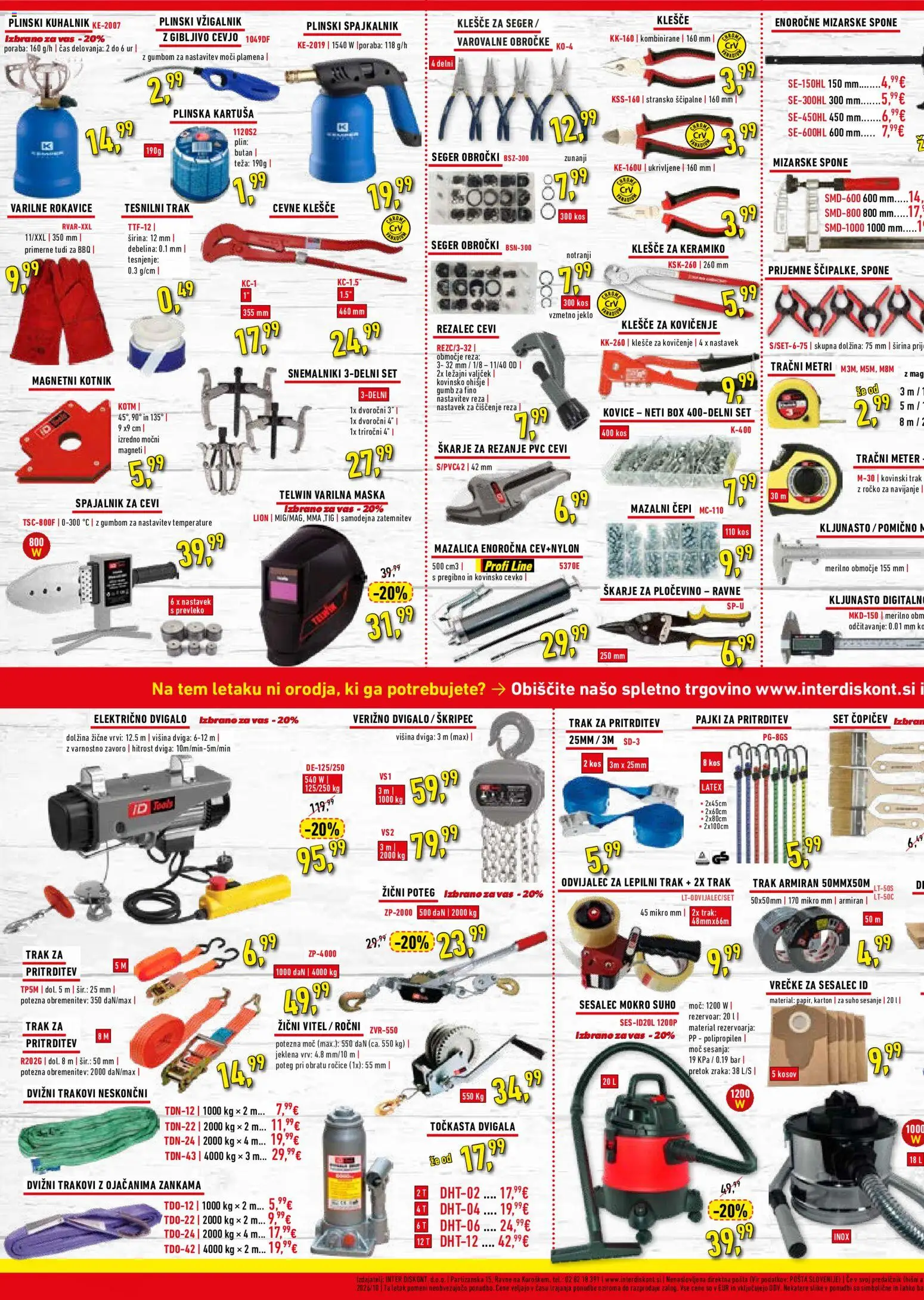 Novi Inter Diskont katalog ponudbe – veljaven od 13.10.2026 | Stran: 3 | Izdelki: Teza, Kuhalnik, Maska, Rokavice