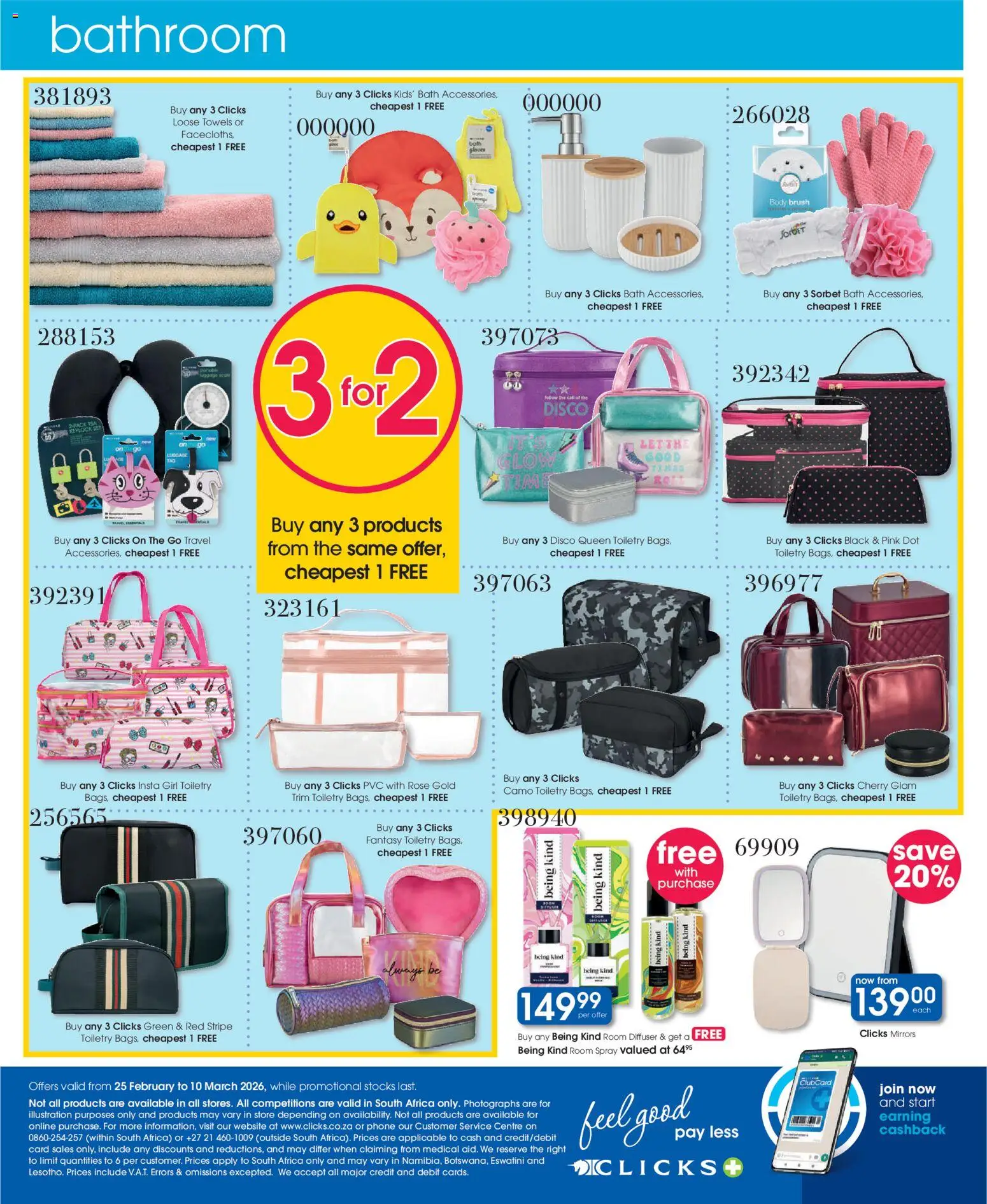 New Clicks catalogue – valid from 11.03.2026 | Page: 48 | Products: Room spray, Diffuser, Bath, Brush