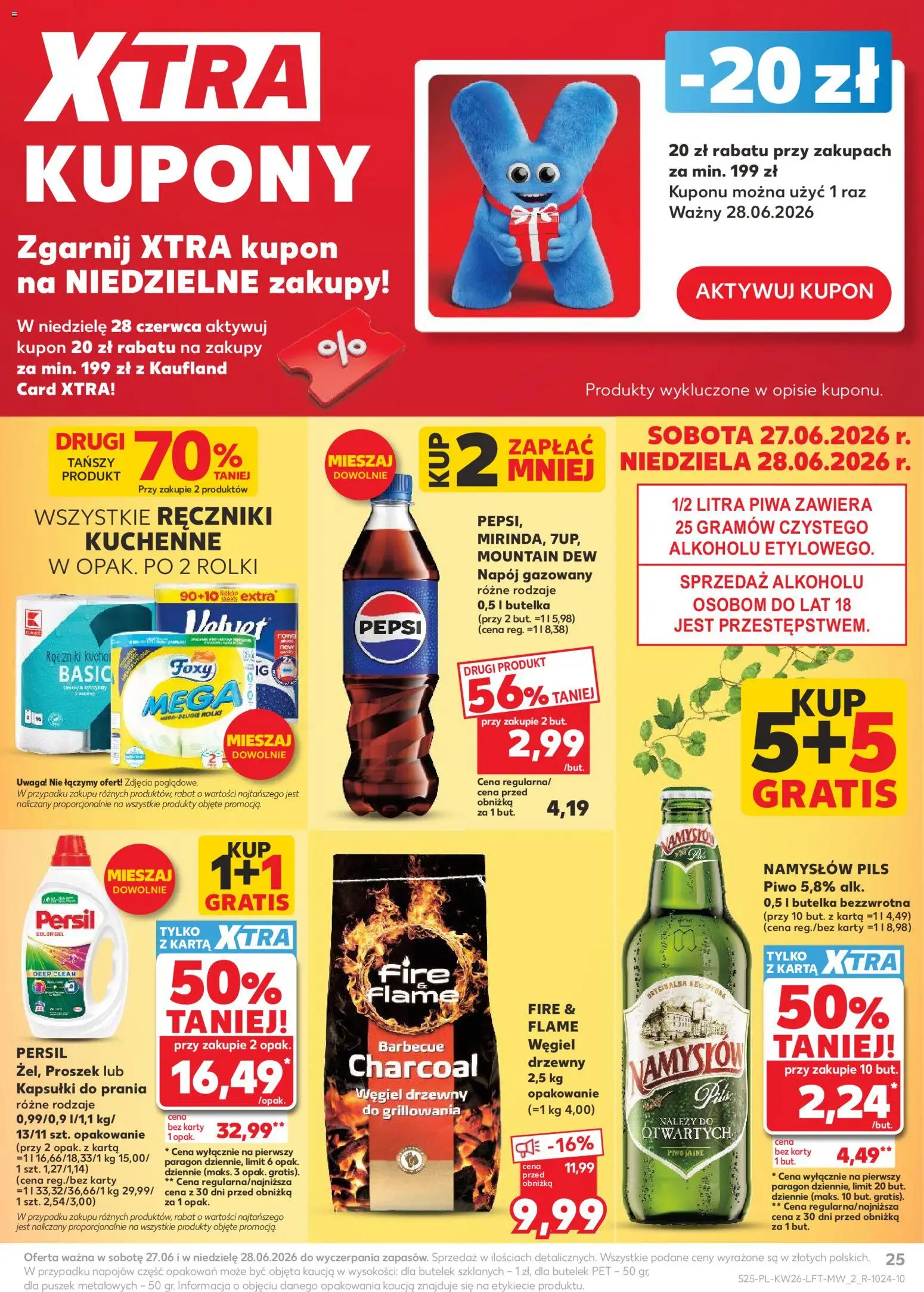 Kaufland Polsko leták od 25.06.2026 | Strana: 25 | Produkty: Pepsi, Mountain Dew, Karty, Persil