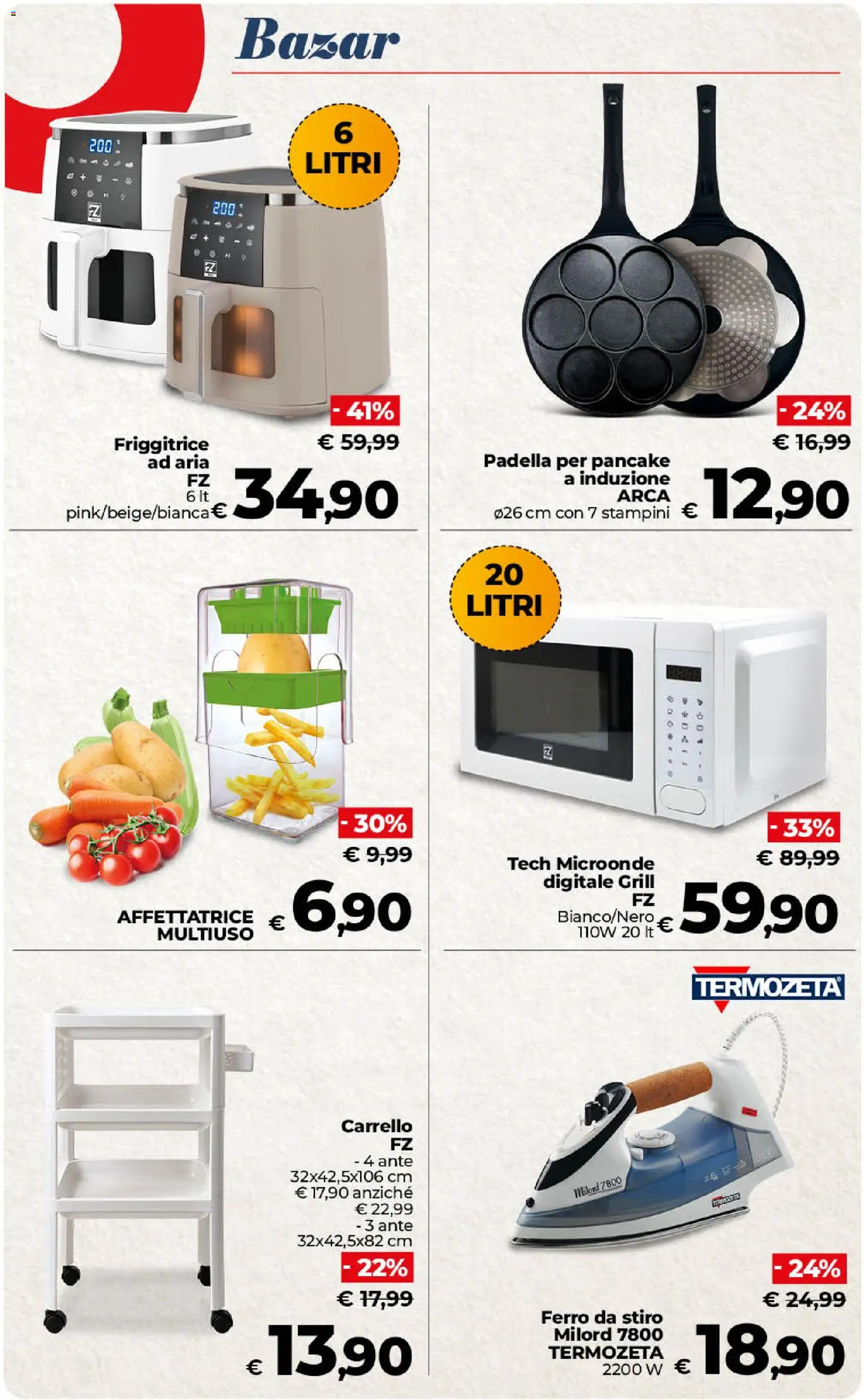 Volantino COOP del 13/10/2026 | Pagina: 45 | Prodotti: Microonde, Carrello, Affettatrice, Friggitrice