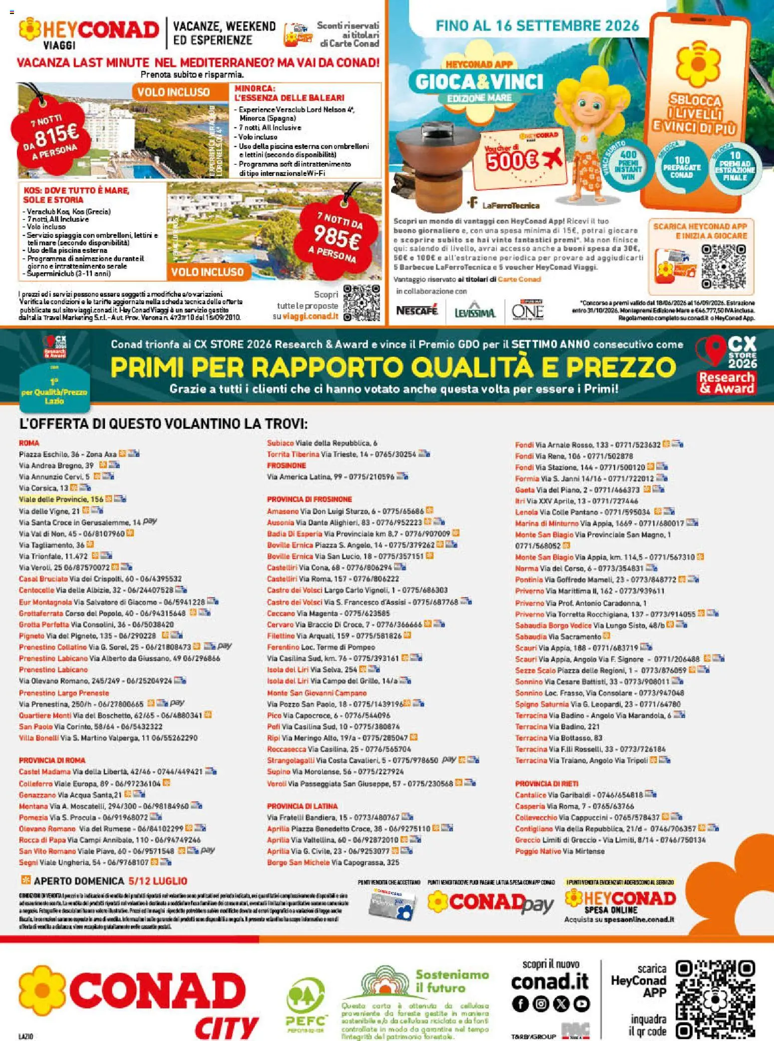 Volantino Conad del 01/07/2026 | Pagina: 16 | Prodotti: Acqua, Barbecue, Piscina