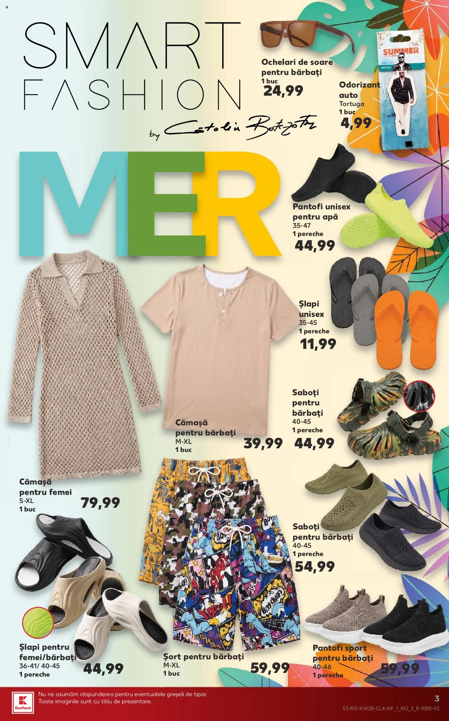 Noul catalog Kaufland – valabil de la 08.07.2026 | Pagină: 3 | Produse: Ochelari, Pantofi, Ochelari de soare, Șlapi