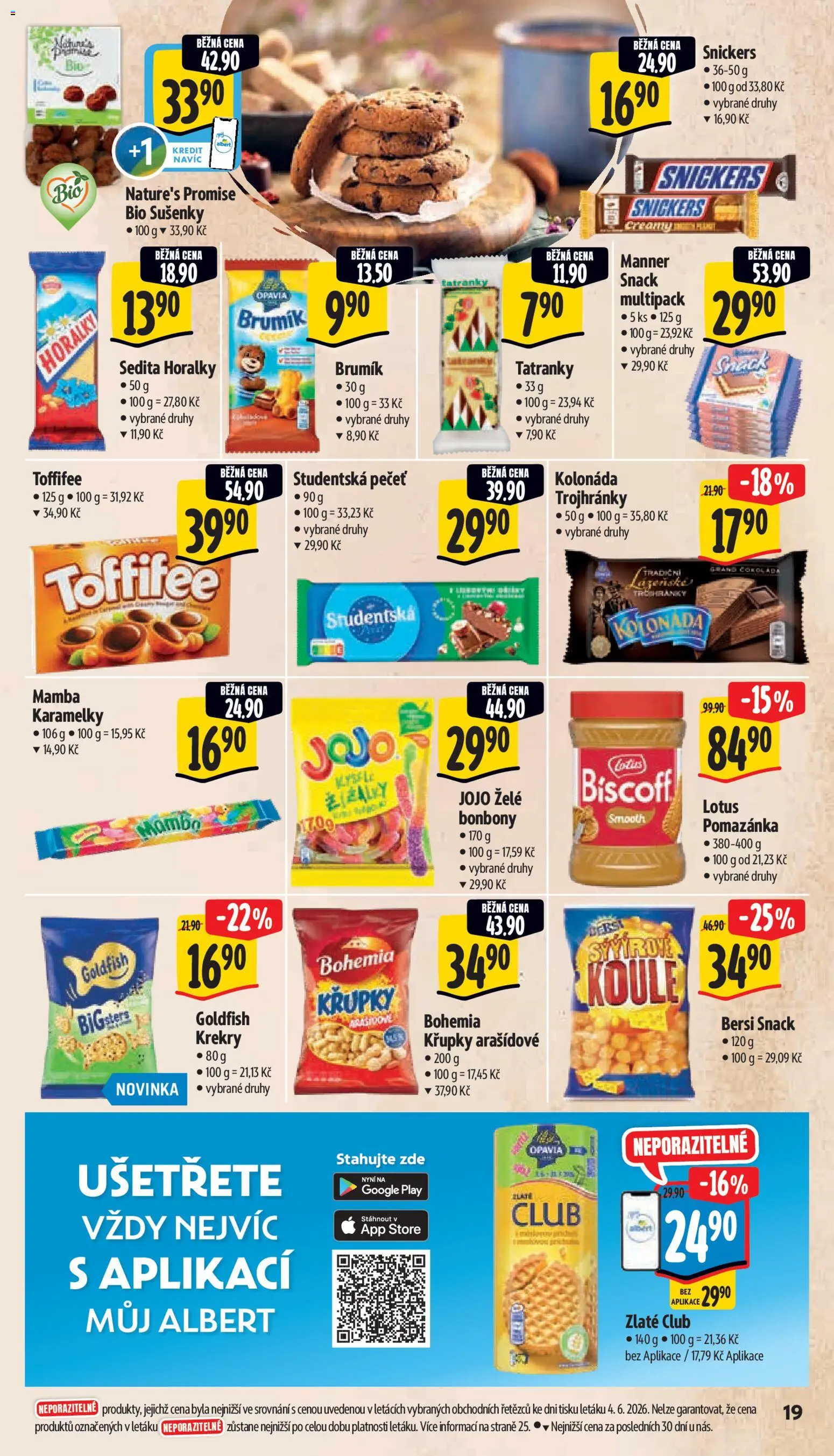 Albert leták - Supermarket od 10.06.2026 | Strana: 27 | Produkty: Tatranky, Karamelky, Křupky, Brumik