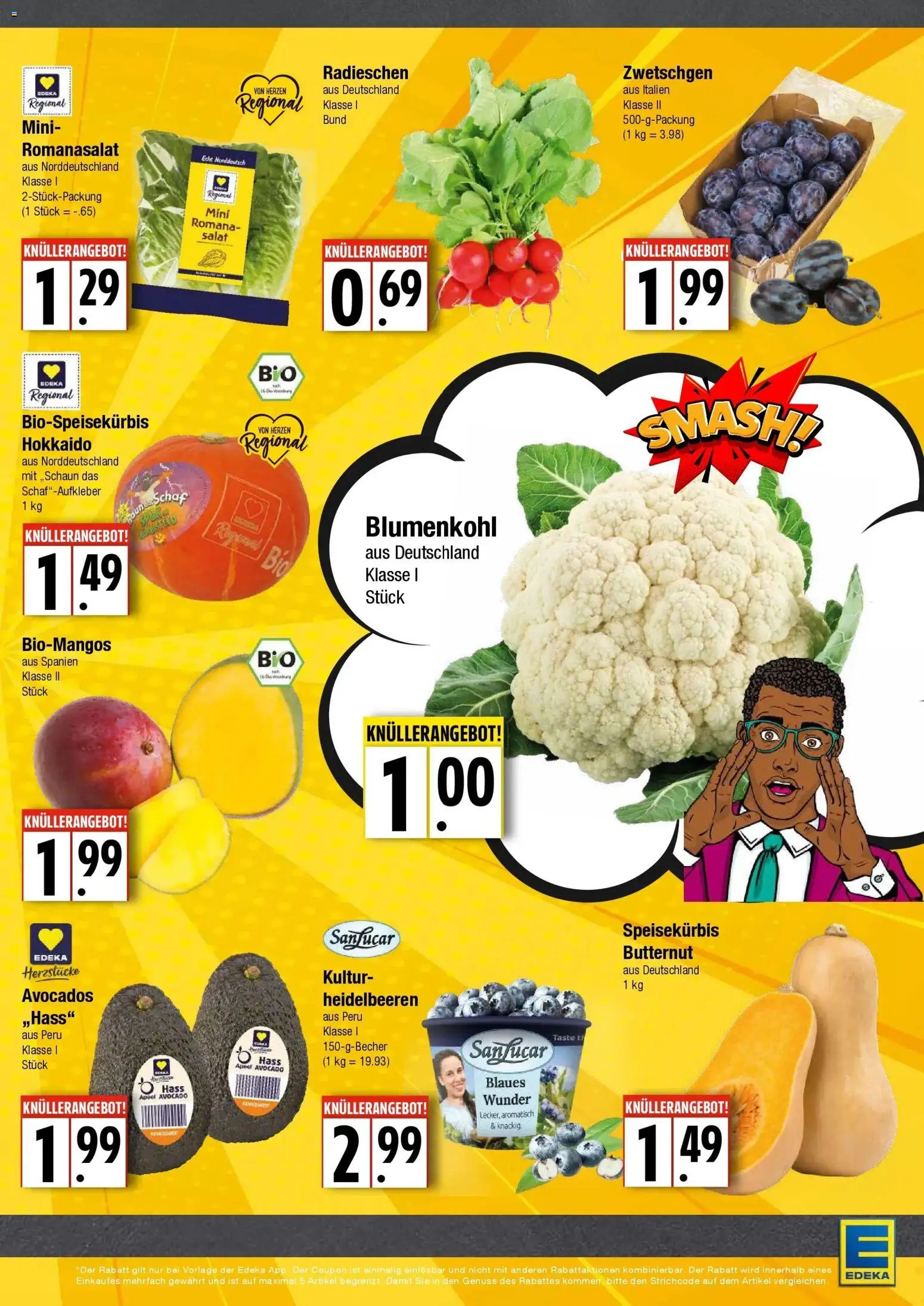 Edeka Prospekt Hamburg (ab 28.09.2026) » Angebote Online | Seite: 3 | Produkte: Zwetschgen, Avocado, Blumenkohl, Salat