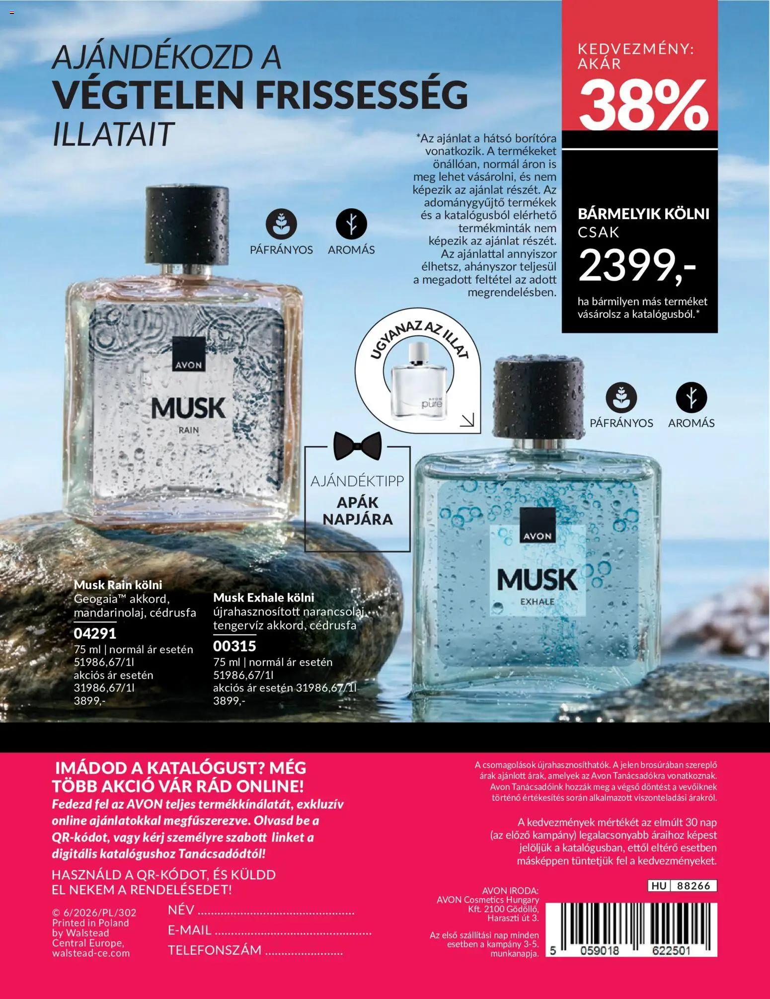 Avon akciós ujság - amely érvényes a következő dátumtól: 01.06.2026 | Oldal: 214 | Termékek: Kölni
