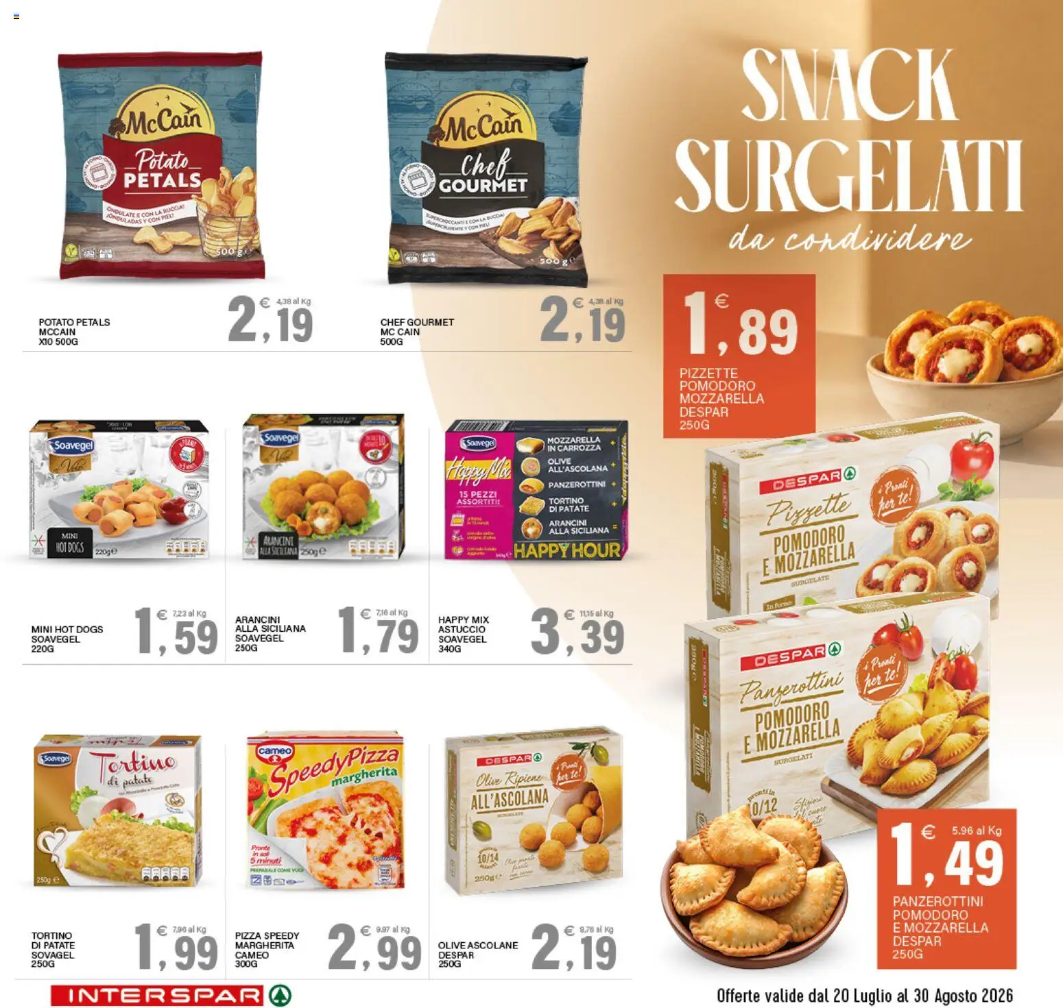 Volantino Interspar del 20/07/2026 | Pagina: 14 | Prodotti: Tè, Pomodoro, Olive, Astuccio