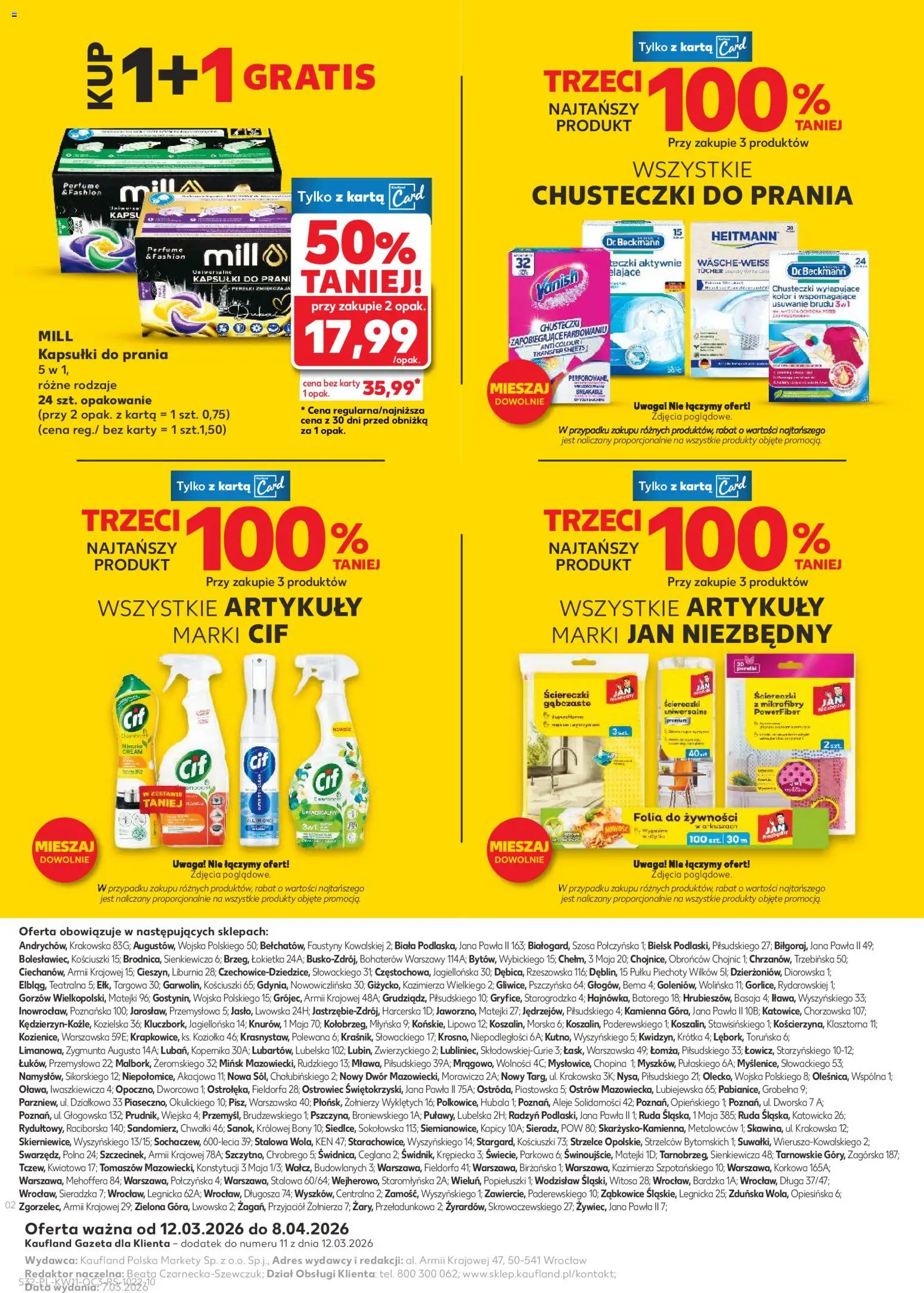 Kaufland Polsko leták - Dom gotowy na Wielkanoc od 12.03.2026 | Strana: 32 | Produkty: Cif, Karty, Vanish