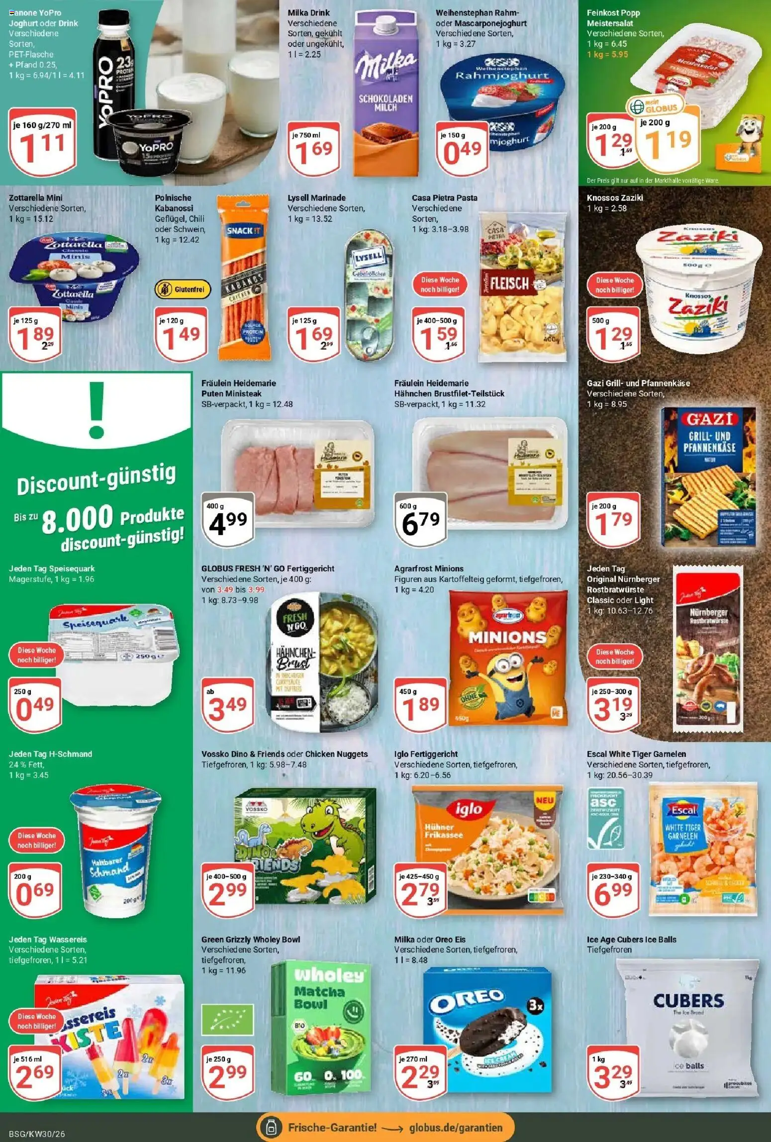 Globus Prospekt Braunschweig – gültig ab 20.07.2026 | Seite: 11 | Produkte: Joghurt, Garnelen, Chili, Pasta