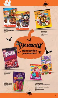 Interspar Halloween katalógus - amely érvényes a következő dátumtól: 2026.10.01. | Oldal: 5 | Termékek: Slime, Gumicukor, Vegán, Kinder