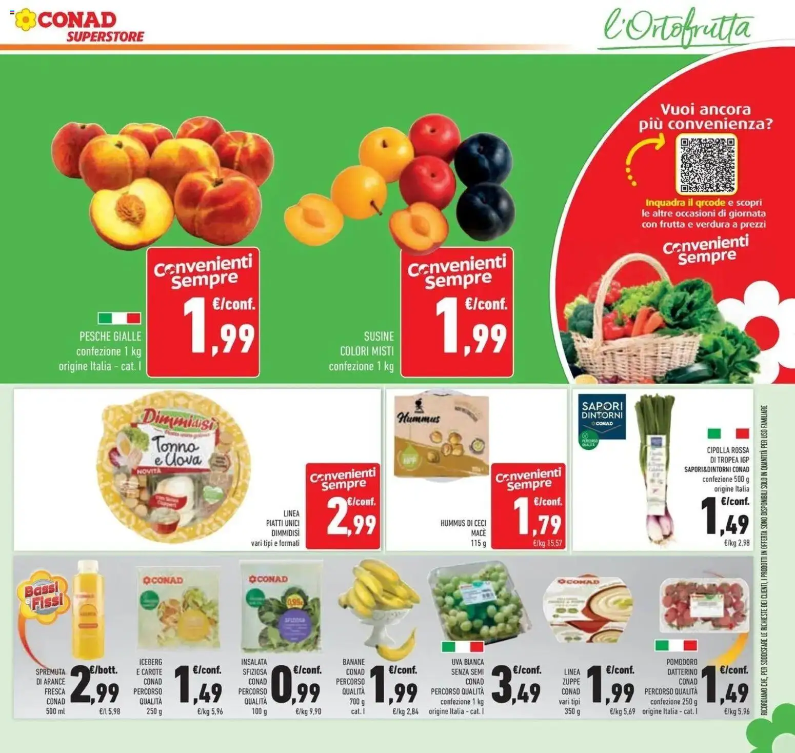 Volantino Conad dal 12/08/2026 > Anteprima | Pagina: 9 | Prodotti: Arance, Piatti, Pomodoro, Hummus