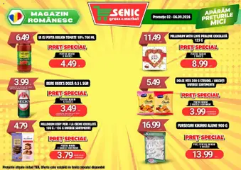 Ofertele Senic valabile de la 31.08.2026 | Pagină: 6 | Produse: Vită, Mici, Ștrudel, Praline