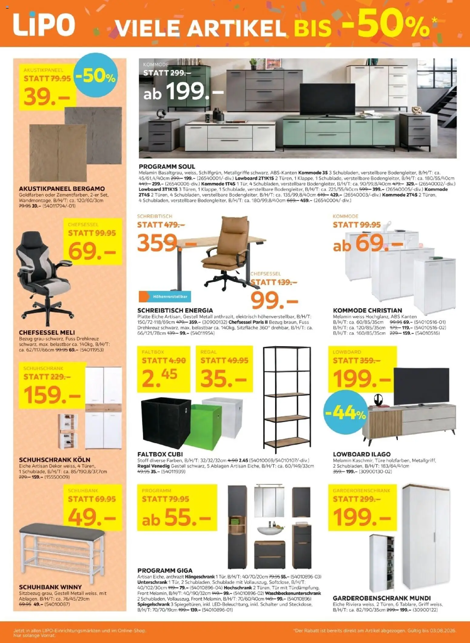 Lipo aktionen – gültig ab 21.07.2026 | Seite: 6 | Produkte: Regal, Hängeschrank, Schuhschrank, Unterschrank