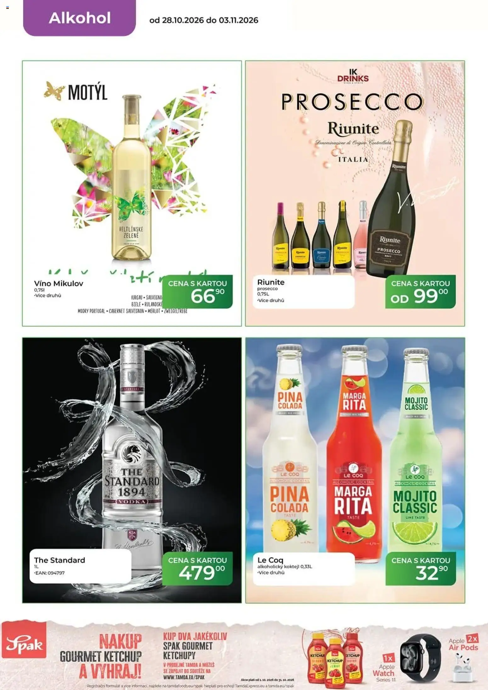 Tamda Foods leták od 28.10.2026 | Strana: 16 | Produkty: Prosecco, Vodka, Cabernet Sauvignon, Alkohol