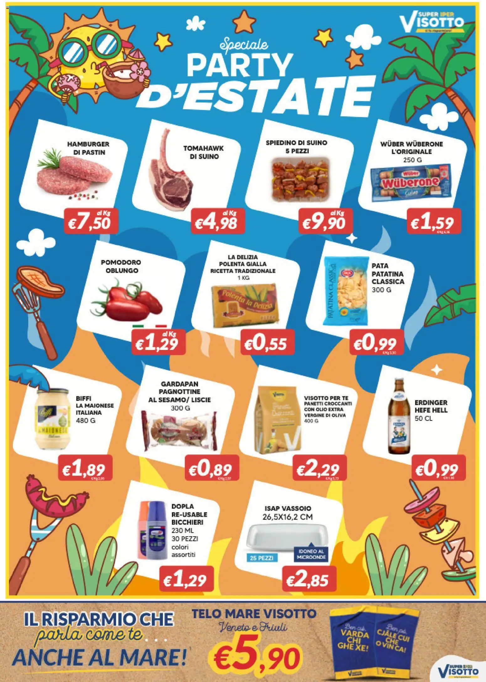 Volantino Visotto del 12/08/2026 | Pagina: 8 | Prodotti: Maionese, Suino, Olio, Vassoio