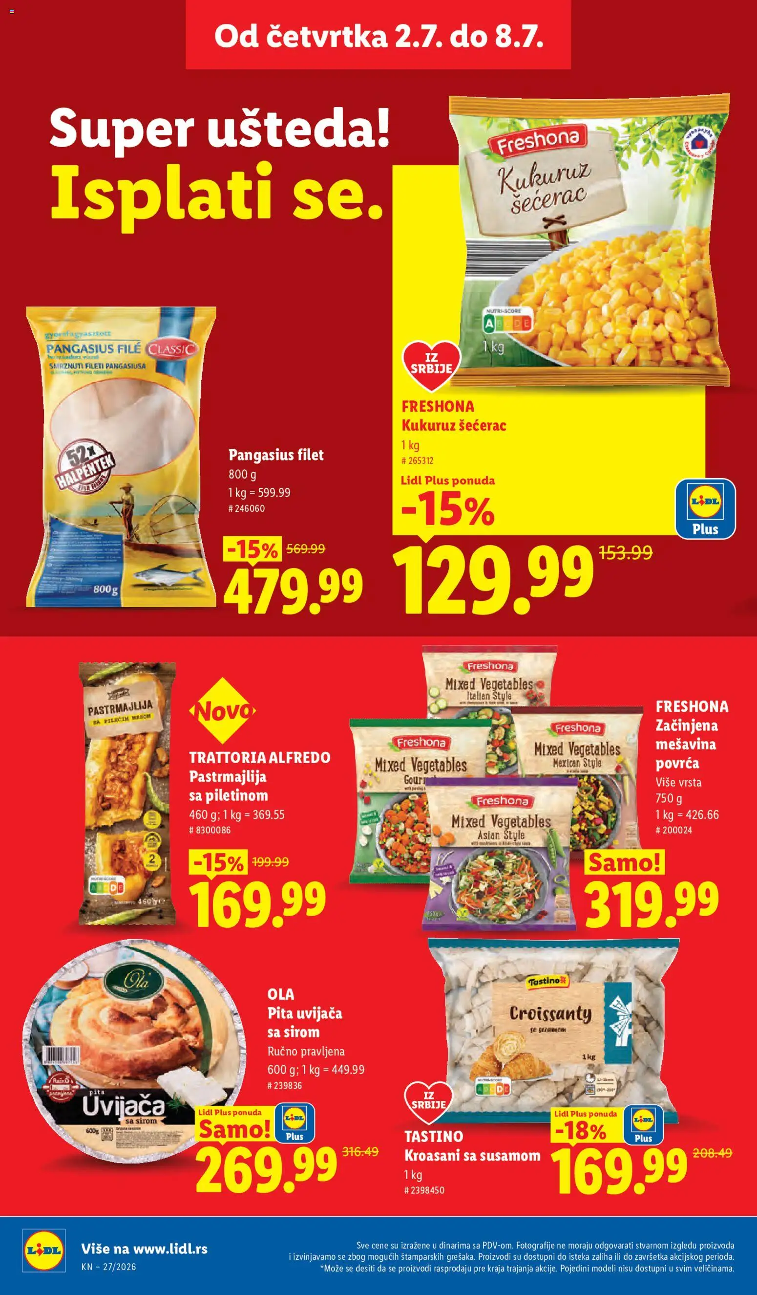 Lidl katalog - važi od 02.07.2026 | Strana: 24 | Proizvode: Kukuruz šećerac, Kukuruz, Pita