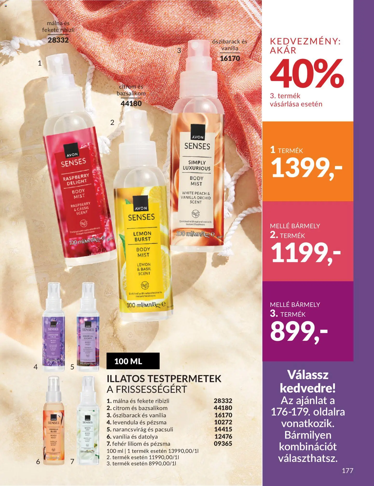 Avon akciós ujság - amely érvényes a következő dátumtól: 01.06.2026 | Oldal: 211 | Termékek: Málna, Body, Citrom, Levendula
