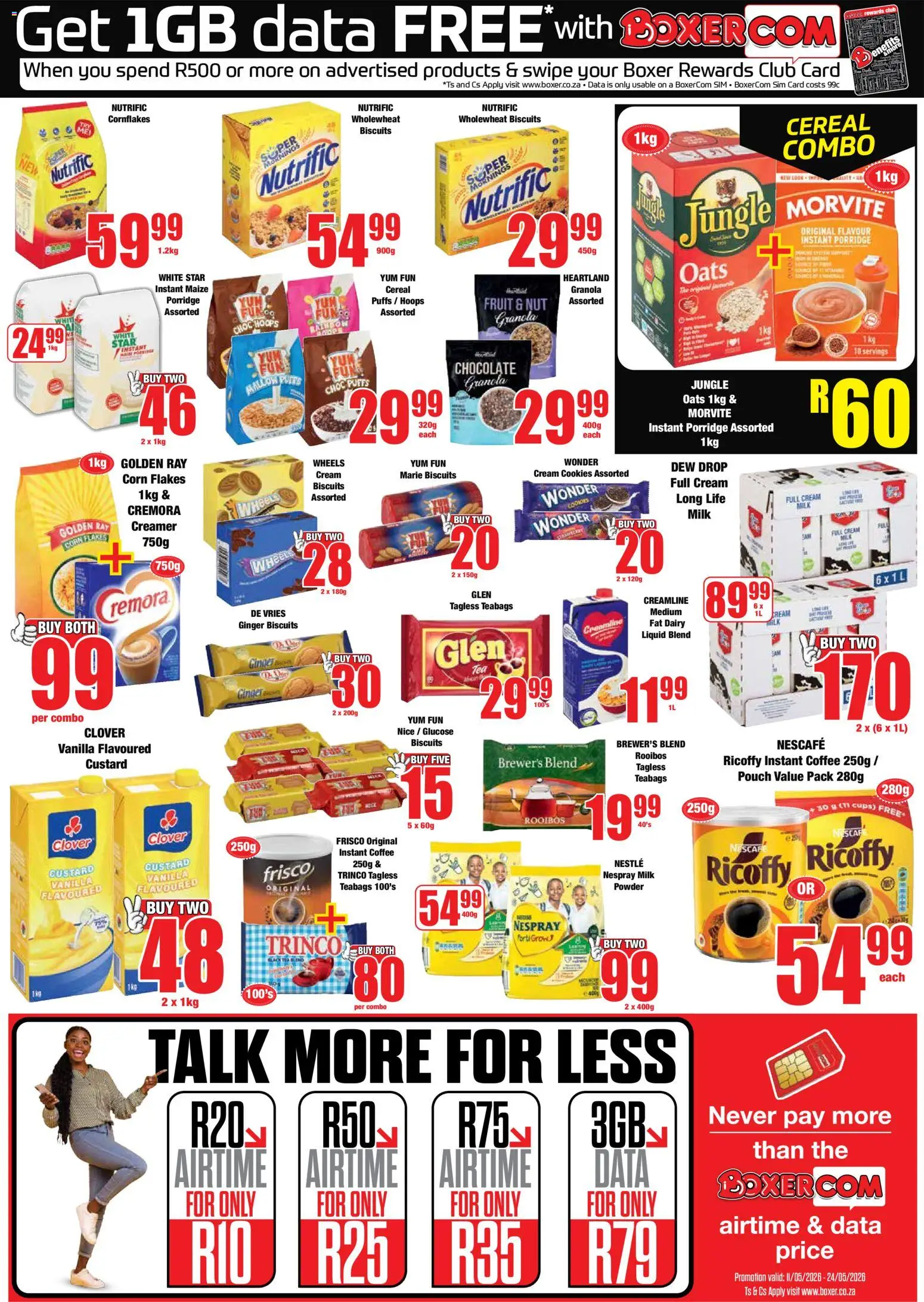 New Boxer catalogue – valid from 11.05.2026 | Page: 5 | Products: Corn, Data, Sim, Milk