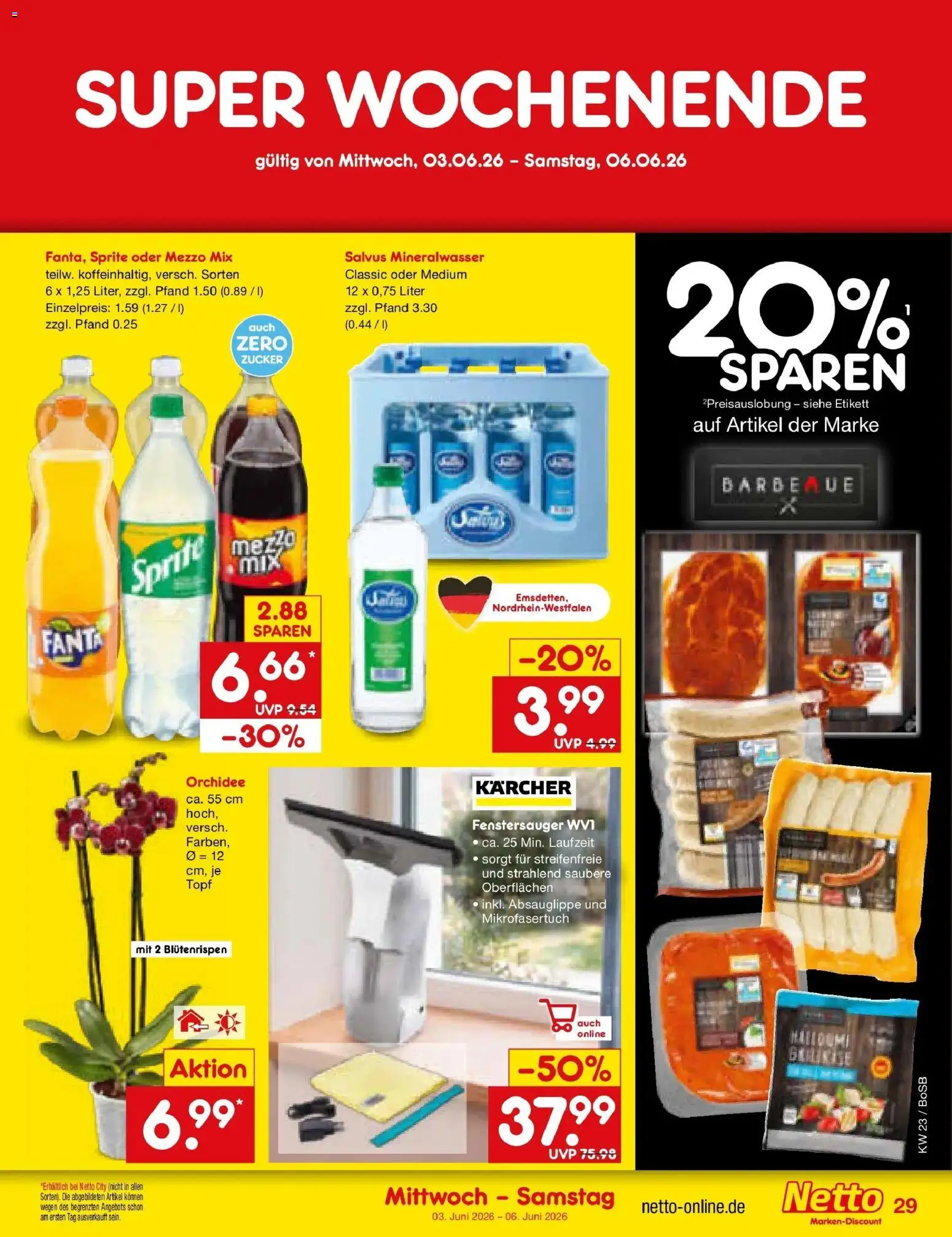 Netto Marken-Discount Prospekt Stadtlohn – gültig ab 01.06.2026 | Seite: 43 | Produkte: Orchidee, Mineralwasser, Zucker, Oder mezzo mix
