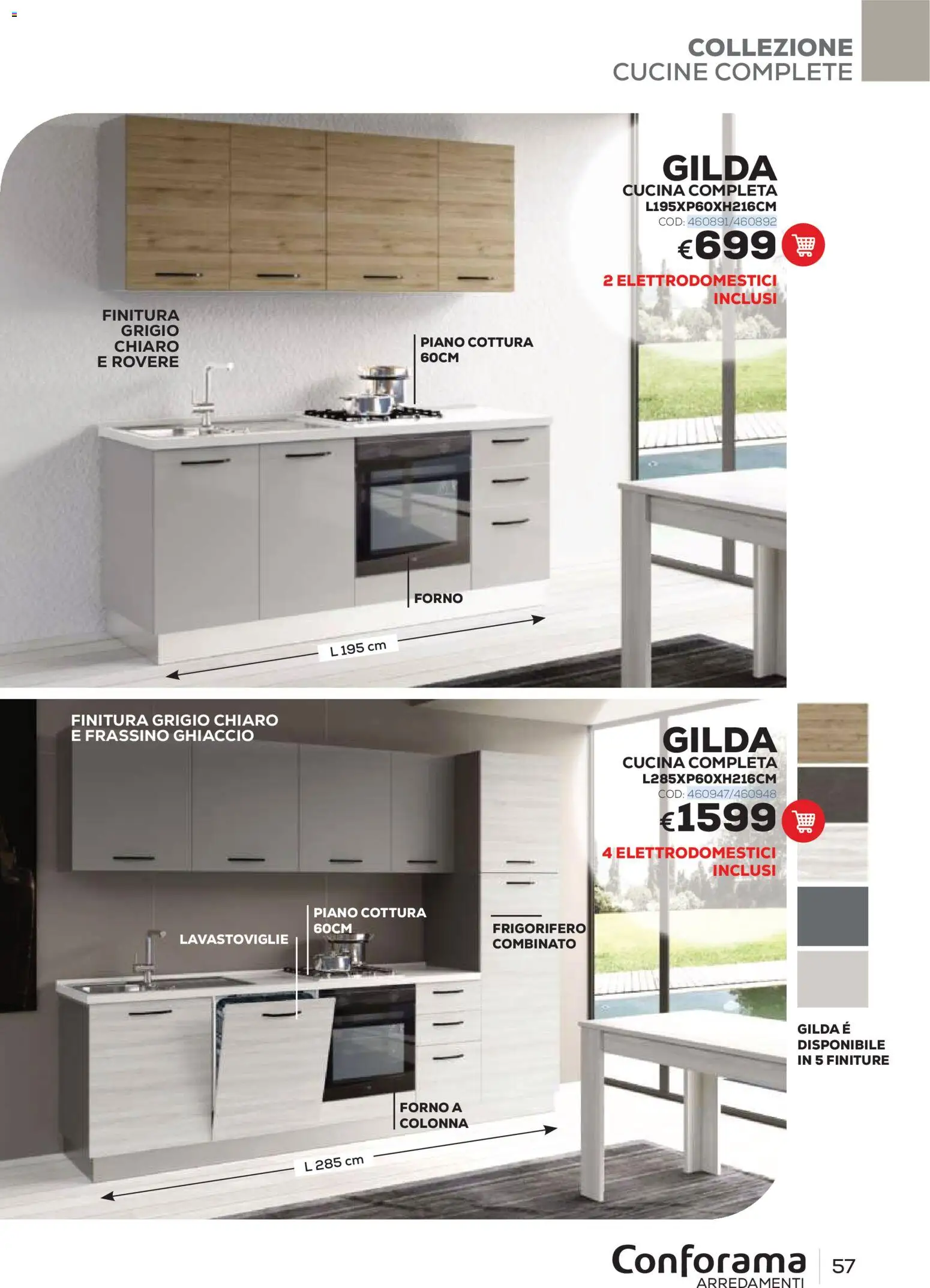 Volantino Conforama del 22/06/2026 | Pagina: 57 | Prodotti: Cucine, Lavastoviglie, Frigorifero, Ghiaccio