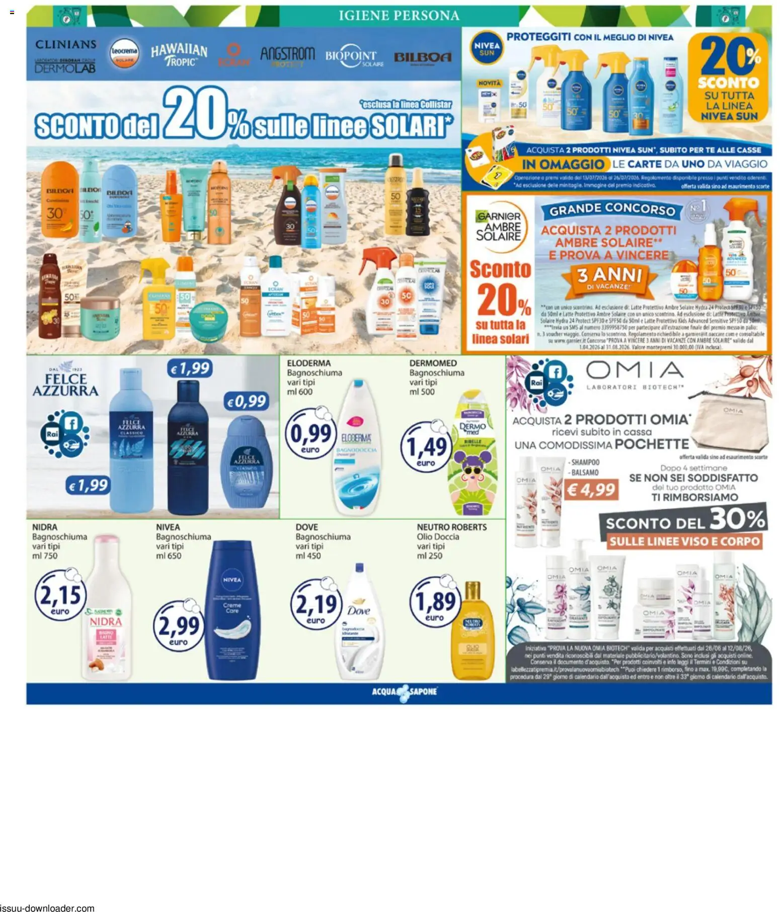 Volantino Acqua e Sapone del 13/07/2026 | Pagina: 6 | Prodotti: Shampoo, Sapone, Bagnoschiuma, Olio