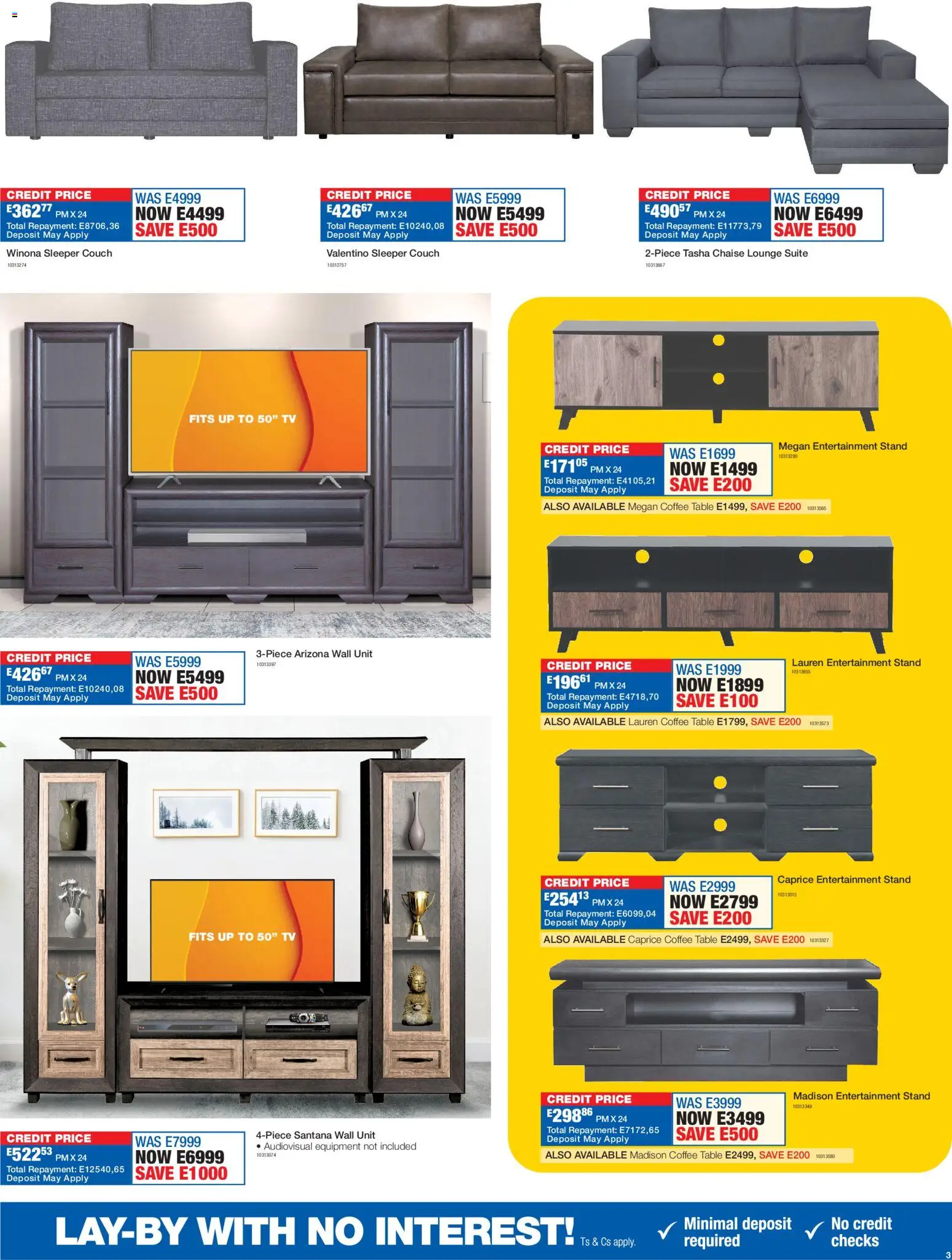 New OK Furniture catalogue – valid from 16.02.2026 | Page: 3 | Products: Couch, Coffee table, Table, Chaise