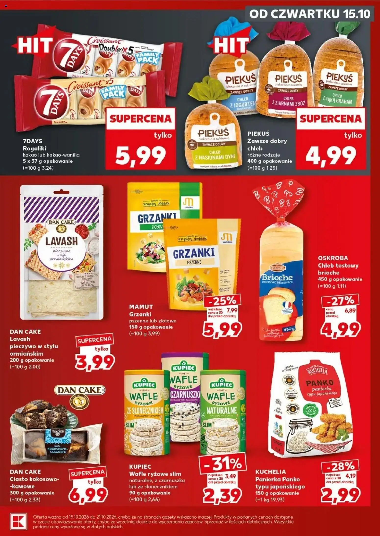 Kaufland gazetka - Mocny start od 19.10.2026 - od jutra PDF | Strona: 19 | Produkty: Croissant, Czarnuszka, Piekarnia, Panierka panko