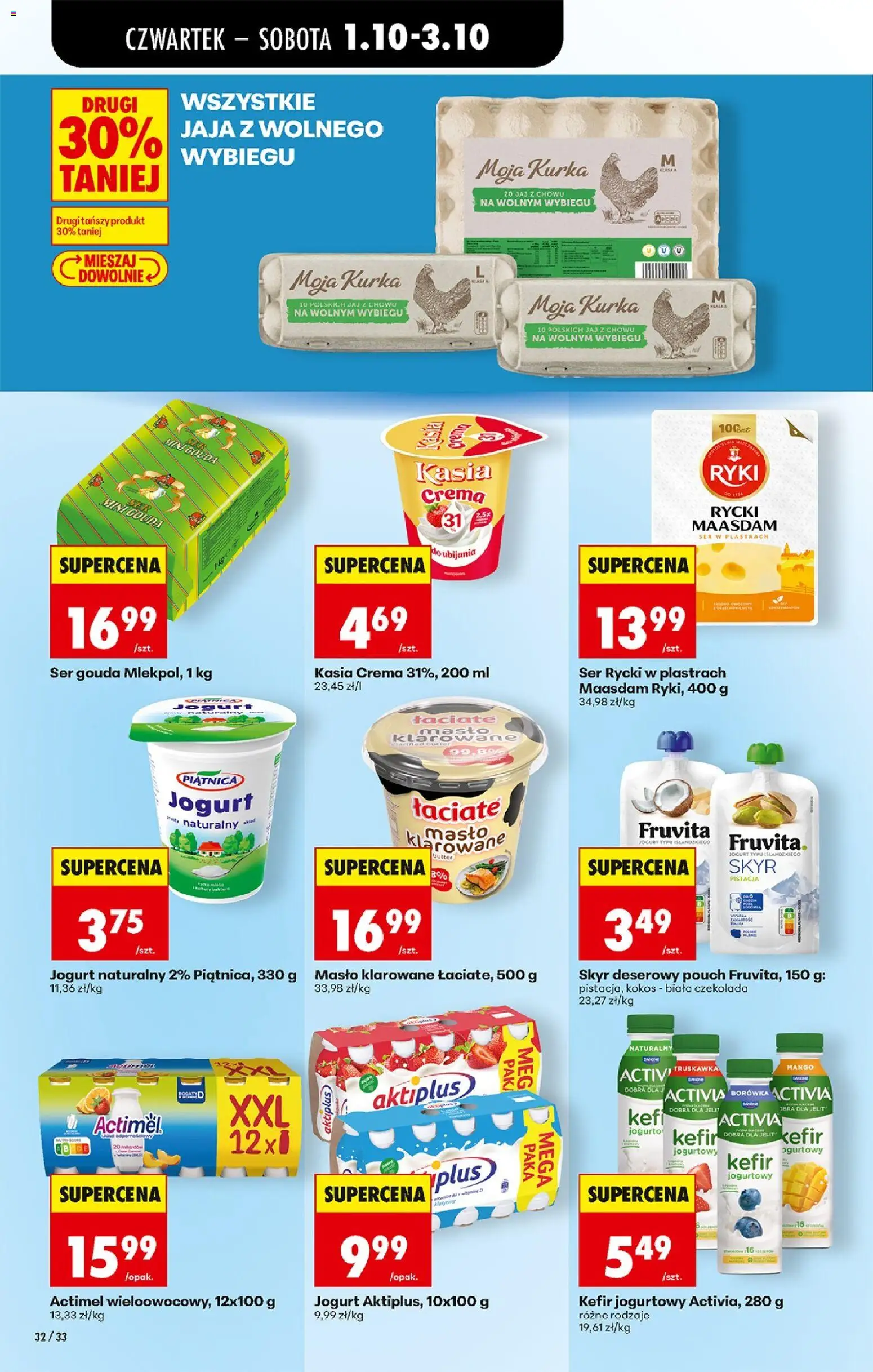 Biedronka Polsko leták - Codziennie niskie ceny od 01.10.2026 | Strana: 40 | Produkty: Kefír, Mango, Máslo, Actimel