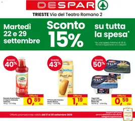 Anteprima del volantino Despar volantino Trieste valido a partire dal 17/09/2026