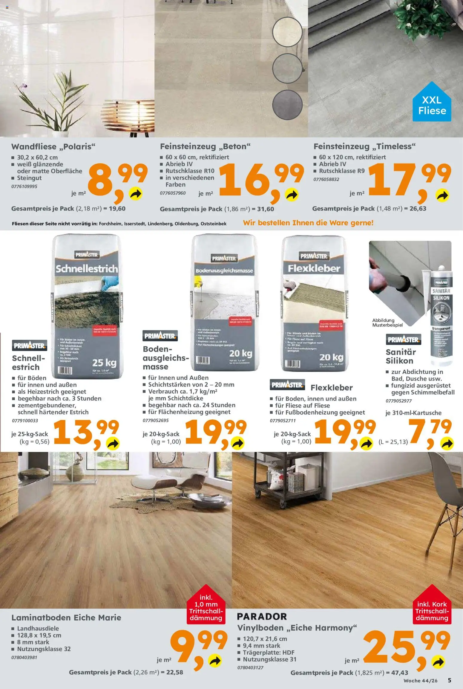 Globus Baumarkt Prospekt Saarbrücken – gültig ab 25.10.2026 | Seite: 5 | Produkte: Dusche
